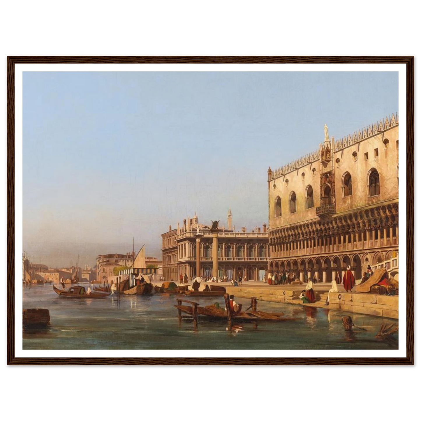 Venice, The Doge’s Palace And The Molo Art Print | Ippolito Caffi-Quipham Collections