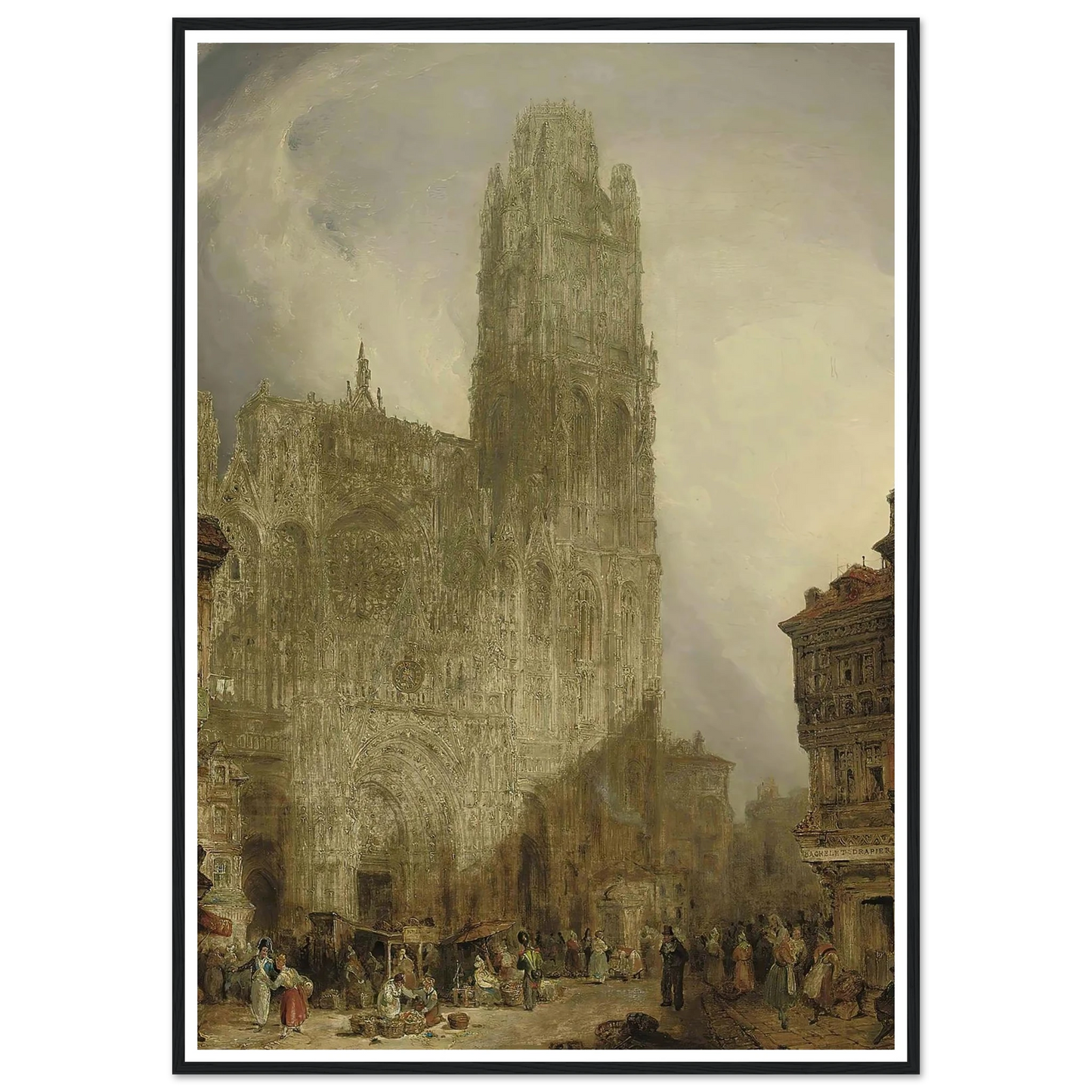 West front of Notre Dame Cathedral, Rouen (1825) Art Print | David Roberts-Quipham Collections
