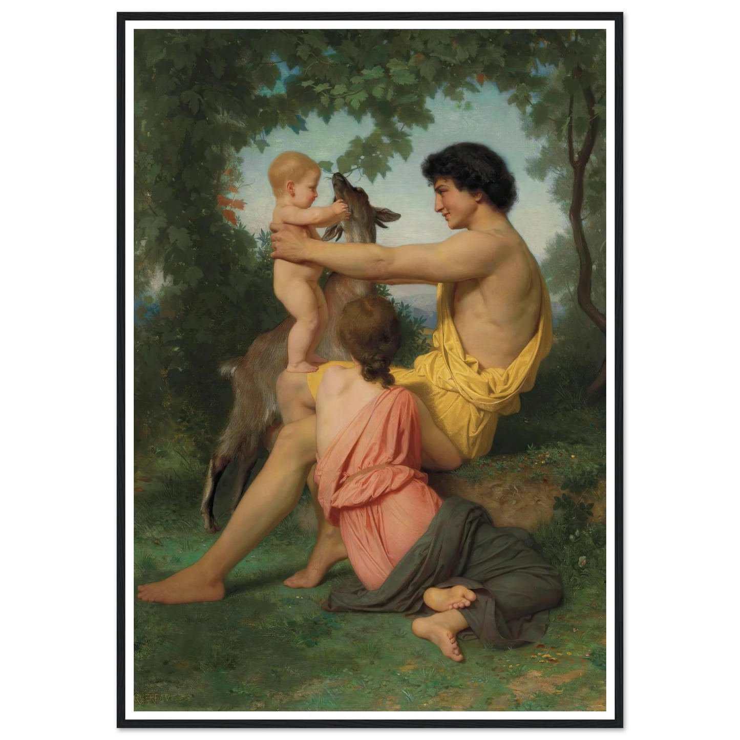 Idylle; famille antique Art Print | William Bouguereau-Quipham Collections