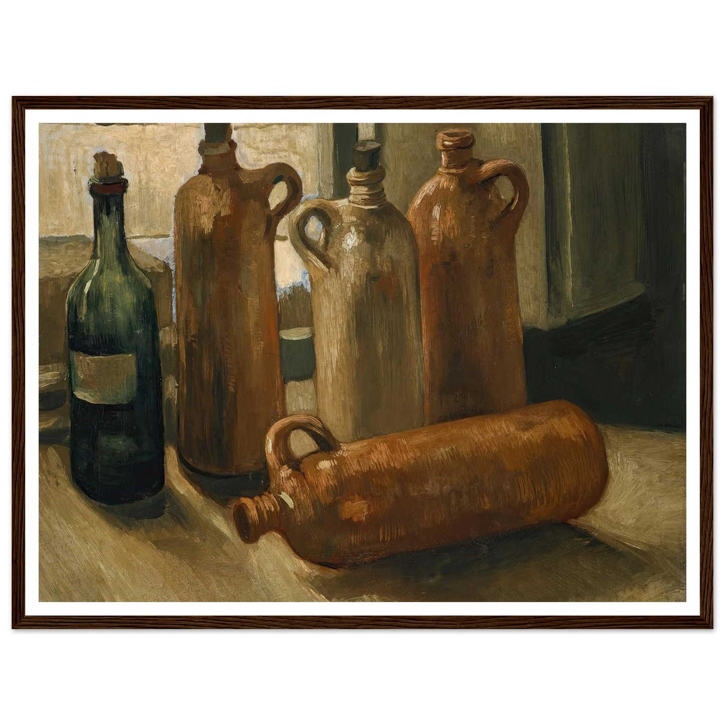 Stillleben mit fünf Flaschen (1884) Art Print | Vincent van Gogh-Quipham Collections