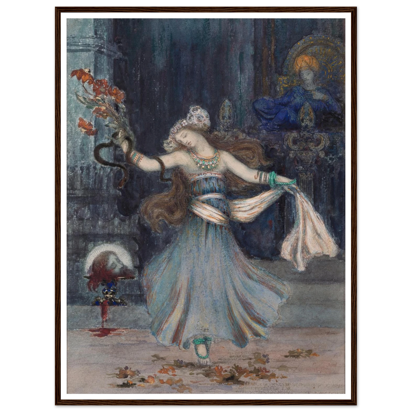 Salomé Dancing Before the Head of St. John the Baptist (mid to late 19th century) Art Print | Gustave Moreau-Quipham Collections