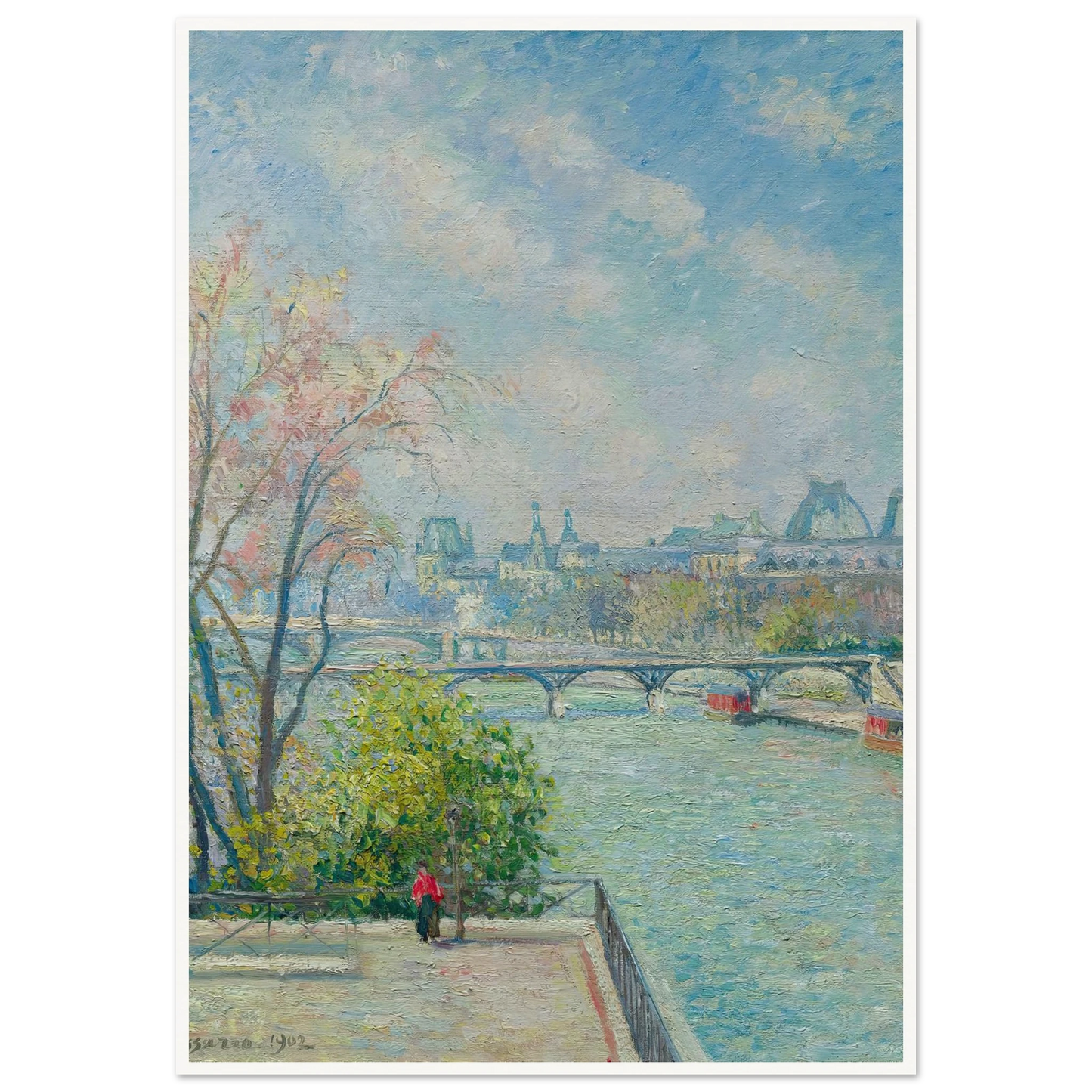 Le Louvre, Matin, Printemps (1902) Art Print | Camille Pissarro-Quipham Collections