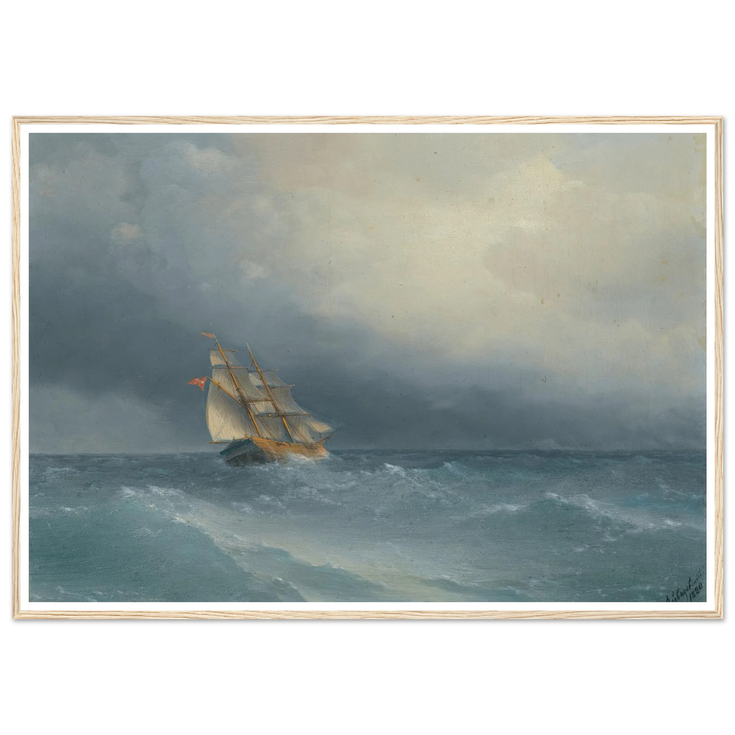 The Lifting Storm (1880) Art Print | Ivan Konstantinovich Aivazovsky-Quipham Collections
