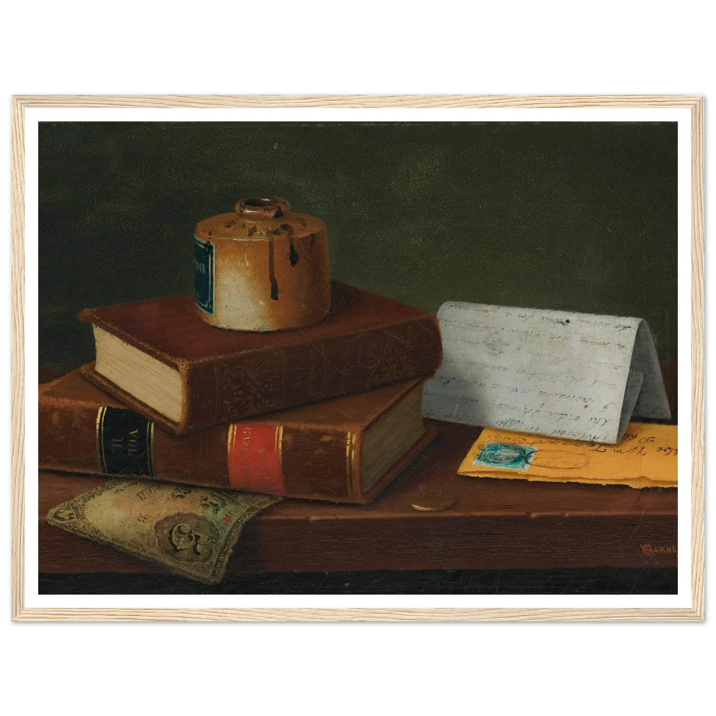Still Life With Letter To Mr. William Taggart, Esq. (1878) Art Print | William Michael Harnett-Quipham Collections