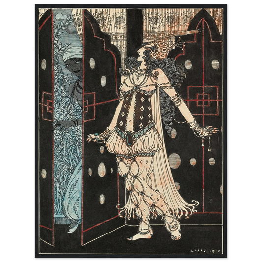 Ida Rubinstein and Vaslav Nijinsky in Scheherazade (1910) Art Print | George Barbier-Quipham Collections
