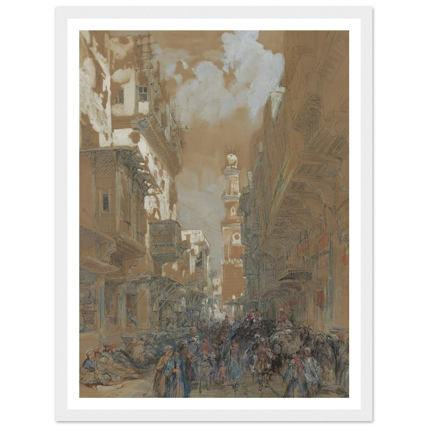 Mosque, El Mooristan, Cairo, Egypt (1838) Art Print | David Roberts-Quipham Collections