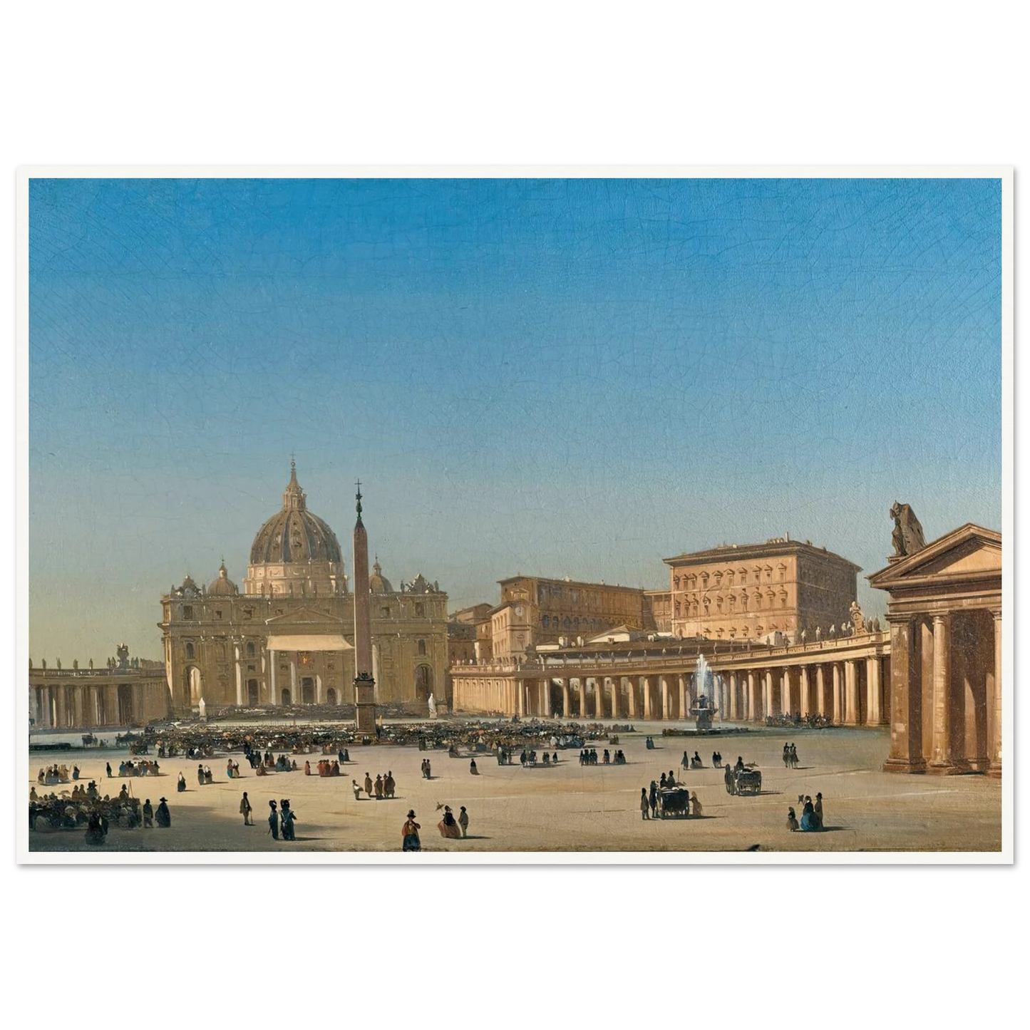 The Benediction Of Pius Ix In St Peter’s Square, Rome (1857) Art Print | Ippolito Caffi-Quipham Collections