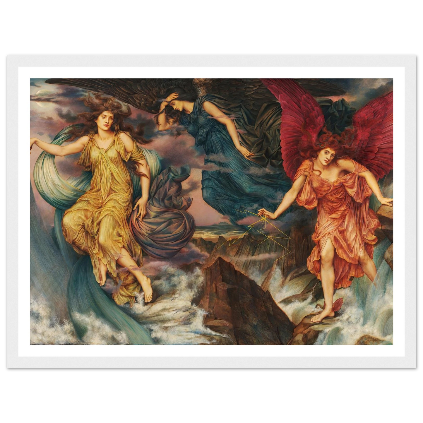 The Storm Spirits (circa 1900) Art Print | Evelyn de Morgan-Quipham Collections