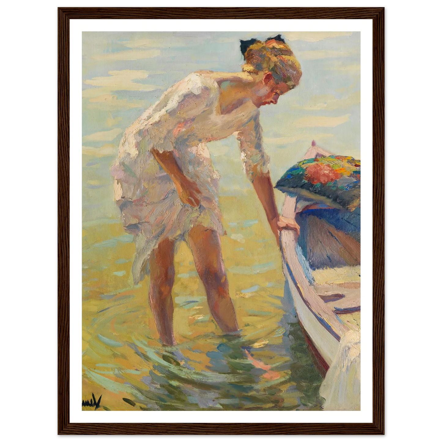 On the shore (1920) Art Print | Edward Cucue-Quipham Collections