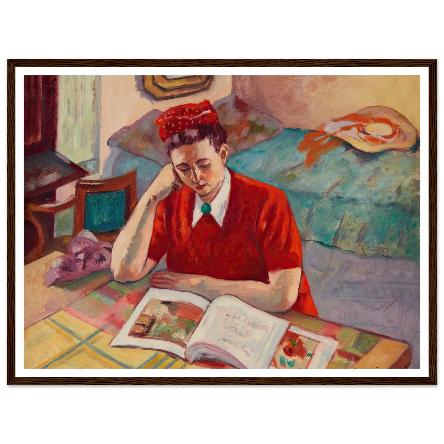 Odette au turban rouge (1947) Art Print | Henri Manguin-Quipham Collections