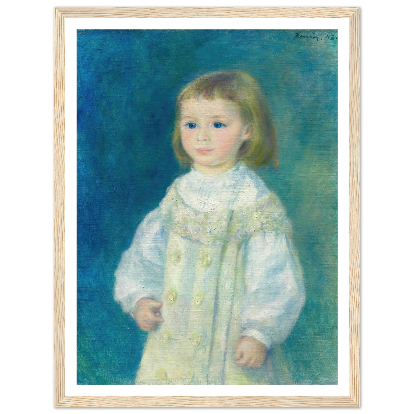 Lucie Berard (Child in White) (1883) Art Print | Pierre Auguste Renoir-Quipham Collections