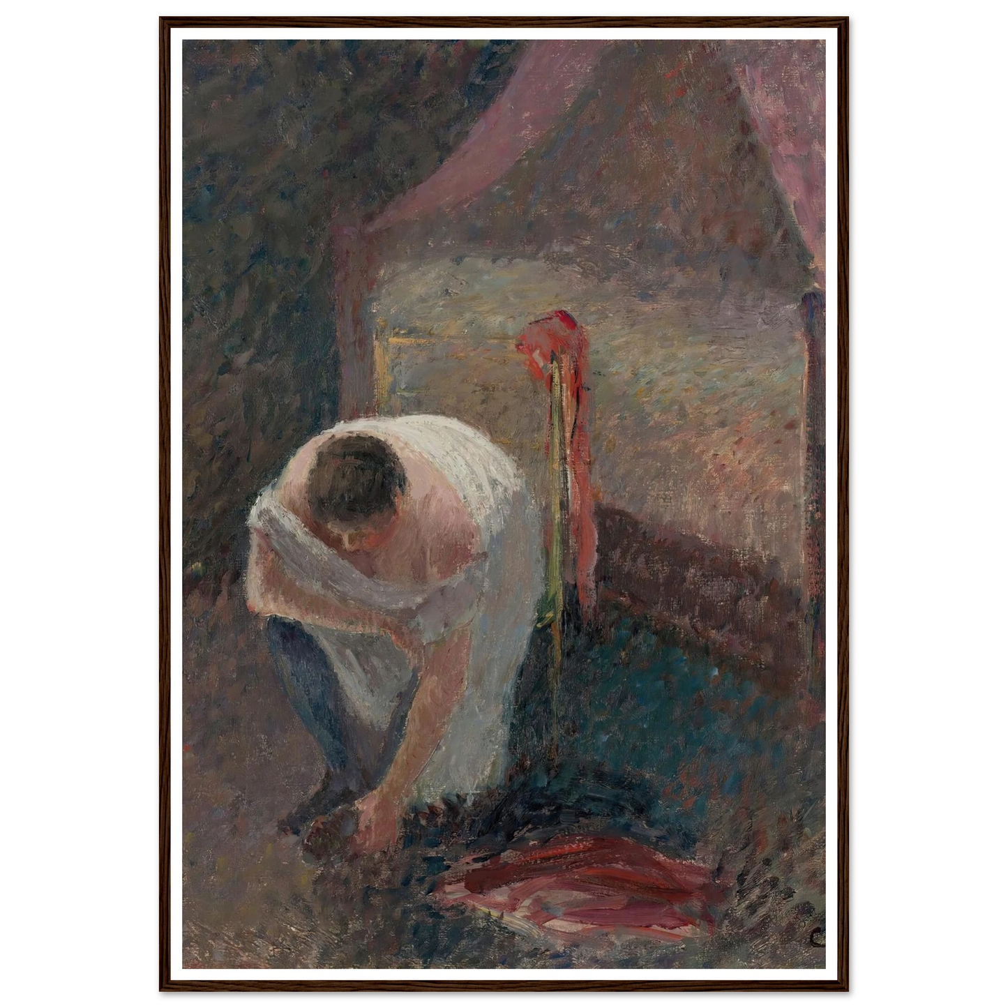 Femme En Chemise Près D’un Lit (circa 1896) Art Print | Camille Pissarro-Quipham Collections