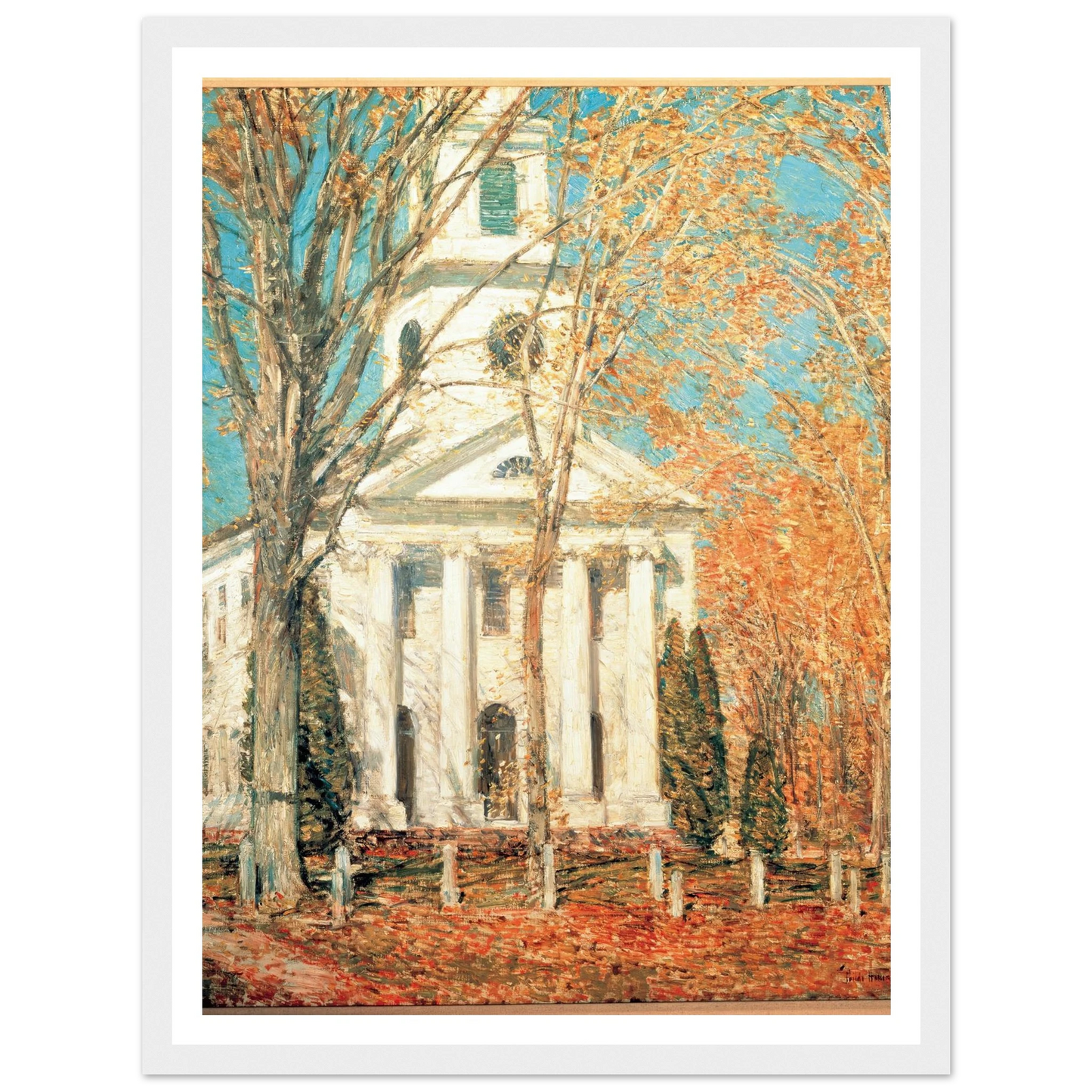 Church at Old Lyme, Connecticut (1905) Art Print | Childe Hassam-Quipham Collections