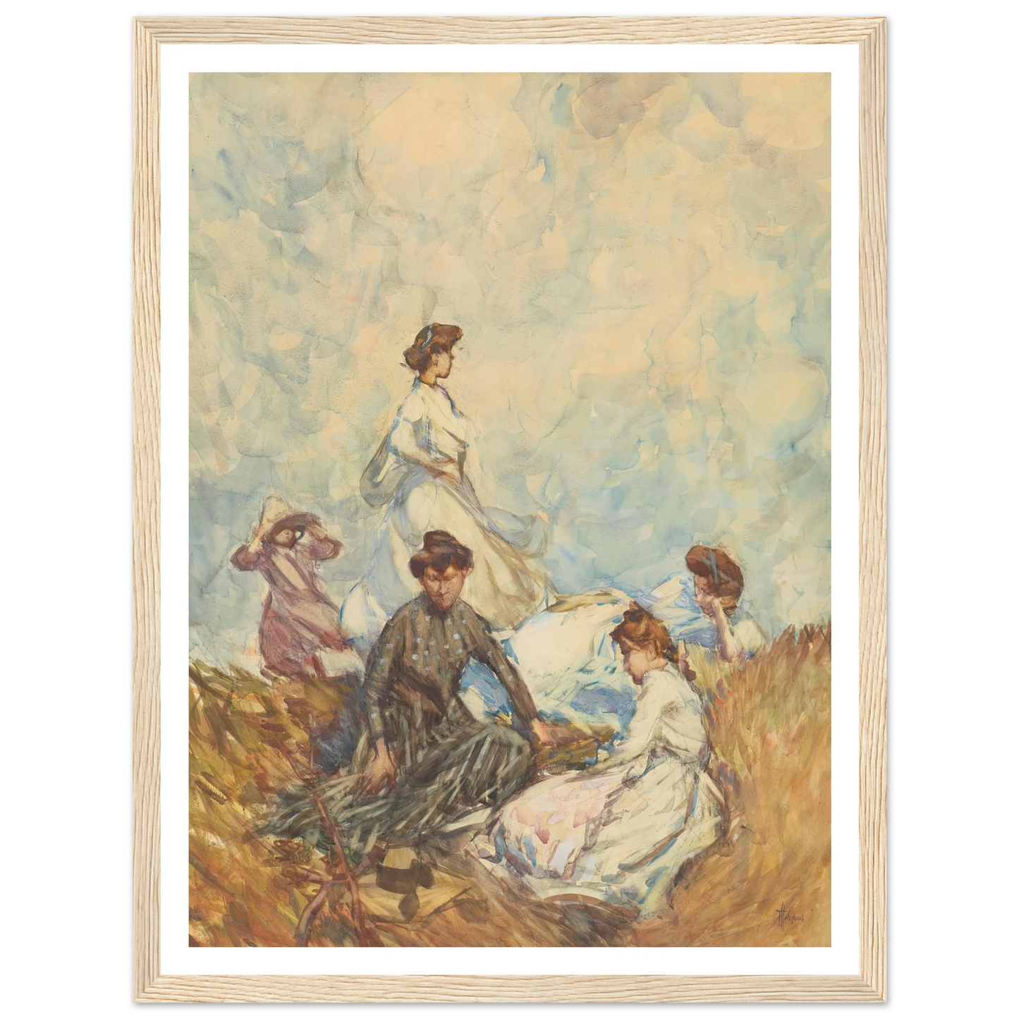 The hilltop (circa 1908) Art Print | Frances Hodgkins-Quipham Collections