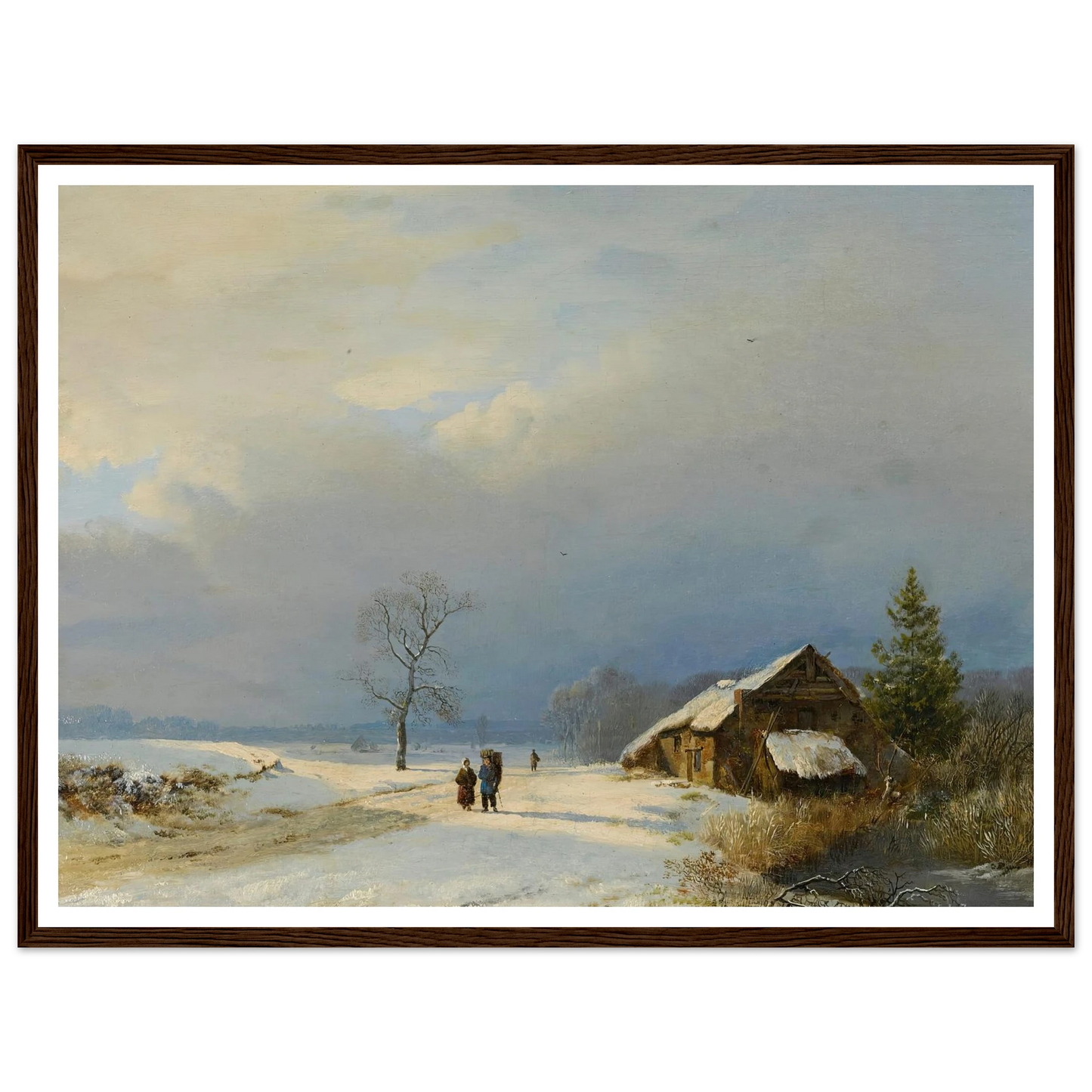 Dutch winter in the Gooi (1828) Art Print | Barend Cornelis Koekkoek-Quipham Collections