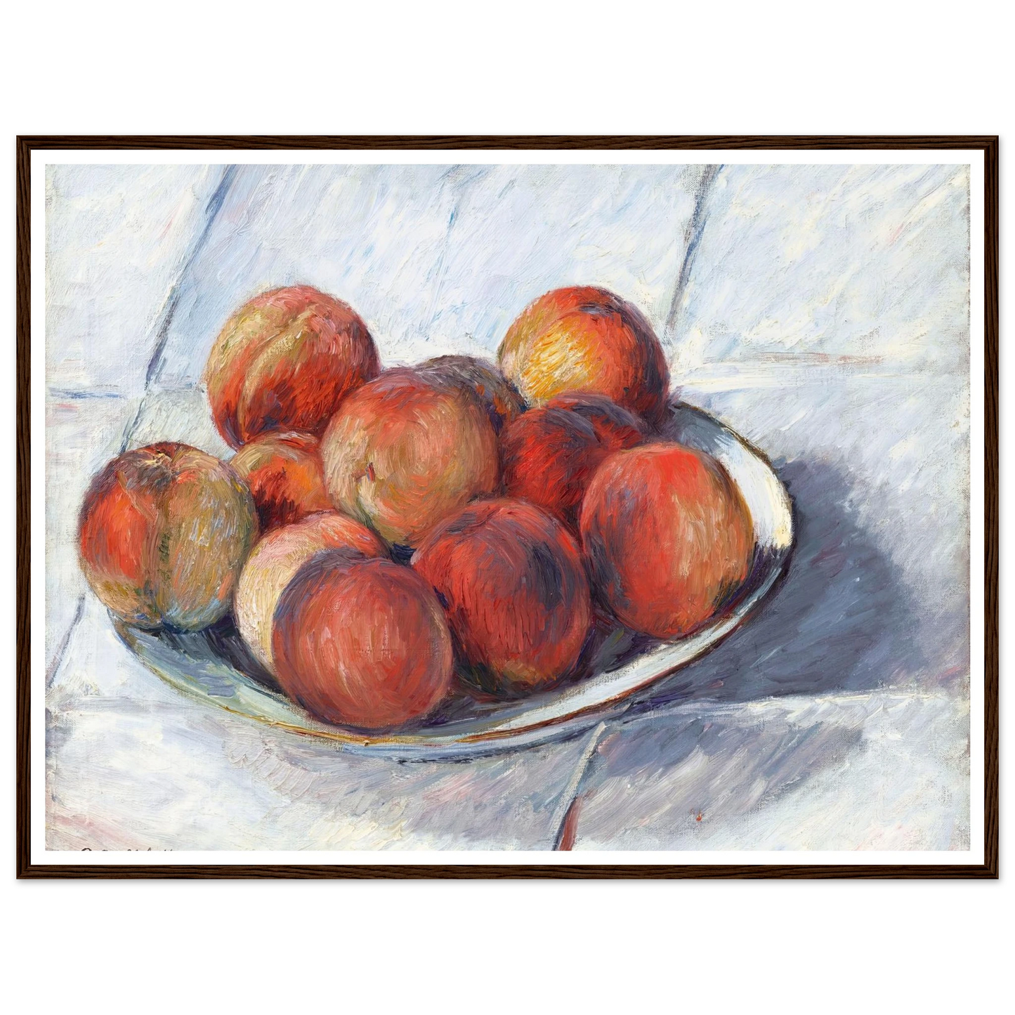 L’Assiette de pêches (circa 1882) Art Print | Gustave Caillebotte-Quipham Collections
