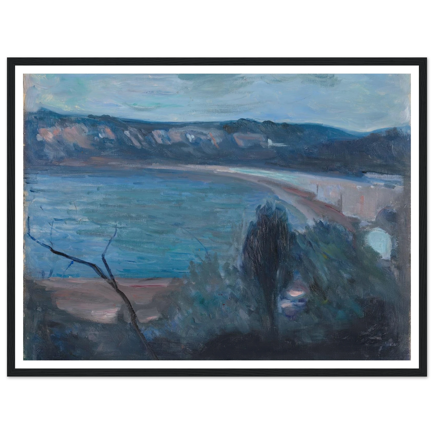 Moonlight by the Mediterranean (1891) Art Print | Edvard Munch-Quipham Collections