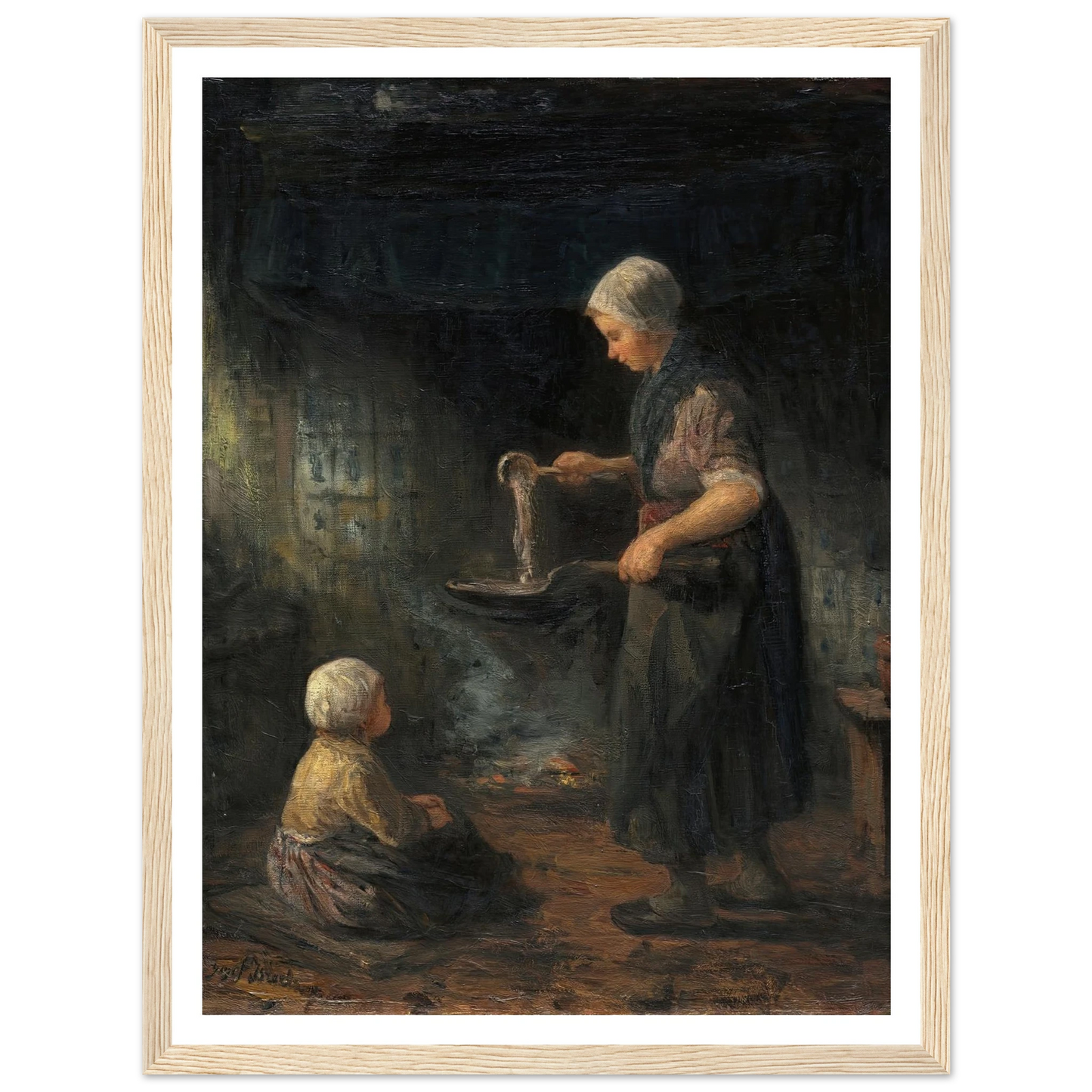 The Pancakes (c. 1875) Art Print | Jozef Israels-Quipham Collections