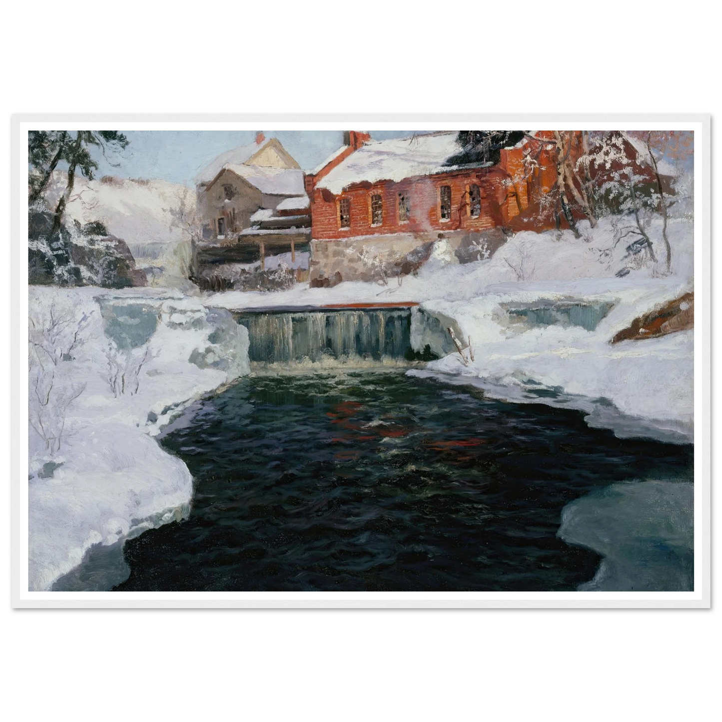 La nouvelle fabrique à Lillehammer (1905 - 1906) Art Print | Frits Thaulow-Quipham Collections