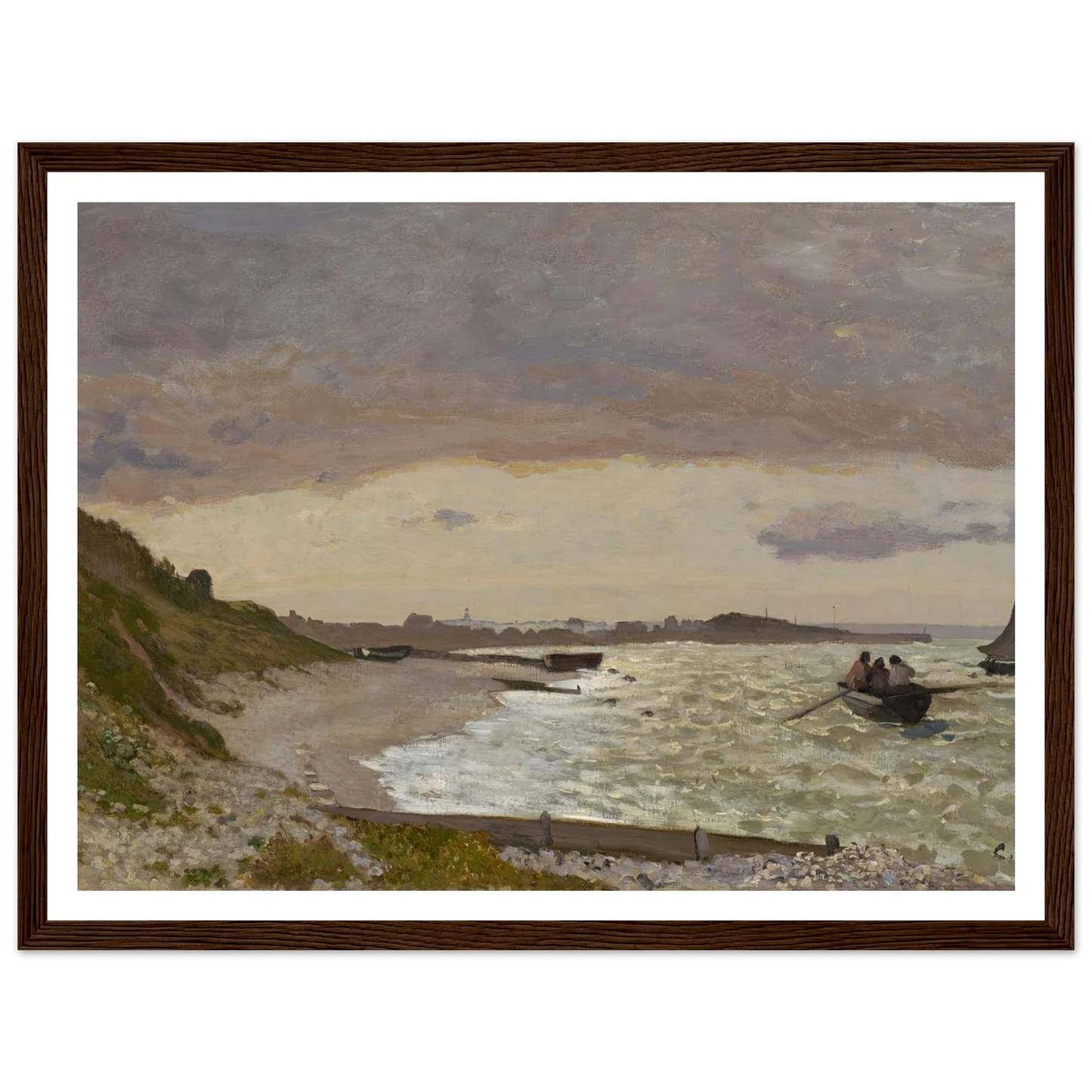 The Seashore at Sainte-Adresse (1864) Art Print | Claude Monet-Quipham Collections