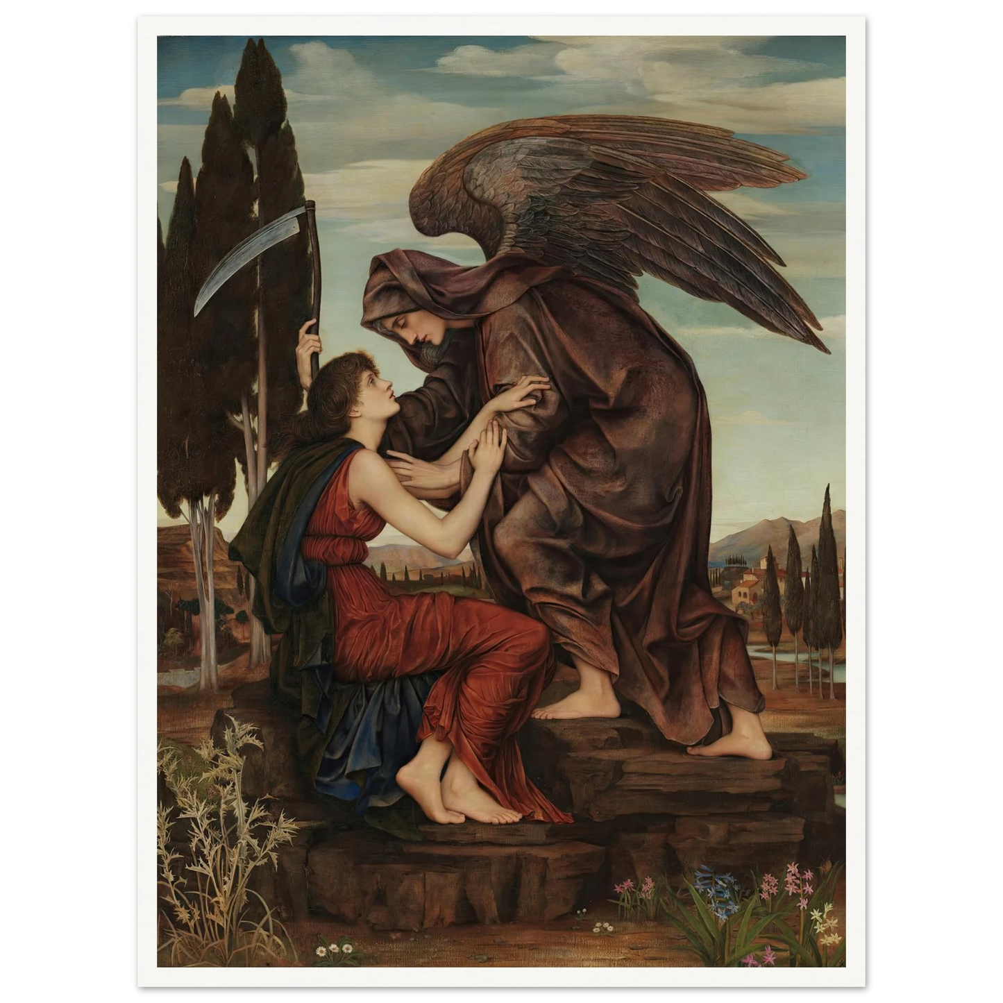 Angel of death (1881) Art Print | Evelyn de Morgan-Quipham Collections