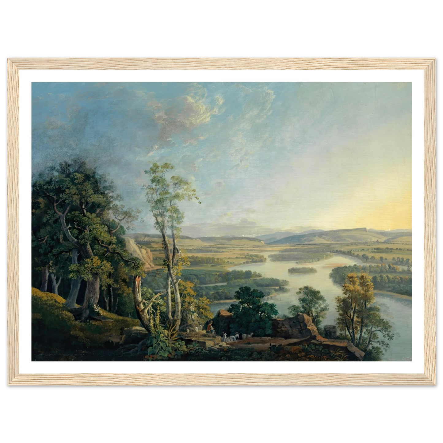 Landscape of the Rhine near the Isteinerklotz Art Print | Peter Birmann-Quipham Collections