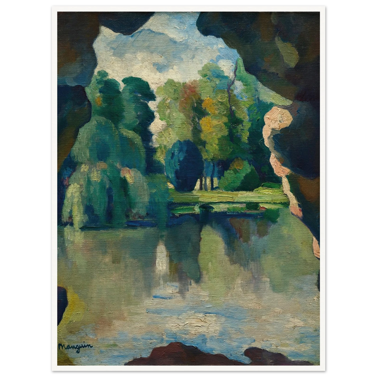 Le Lac de Bagatelle, Bois de Boulogne (1909) Art Print | Henri Manguin-Quipham Collections