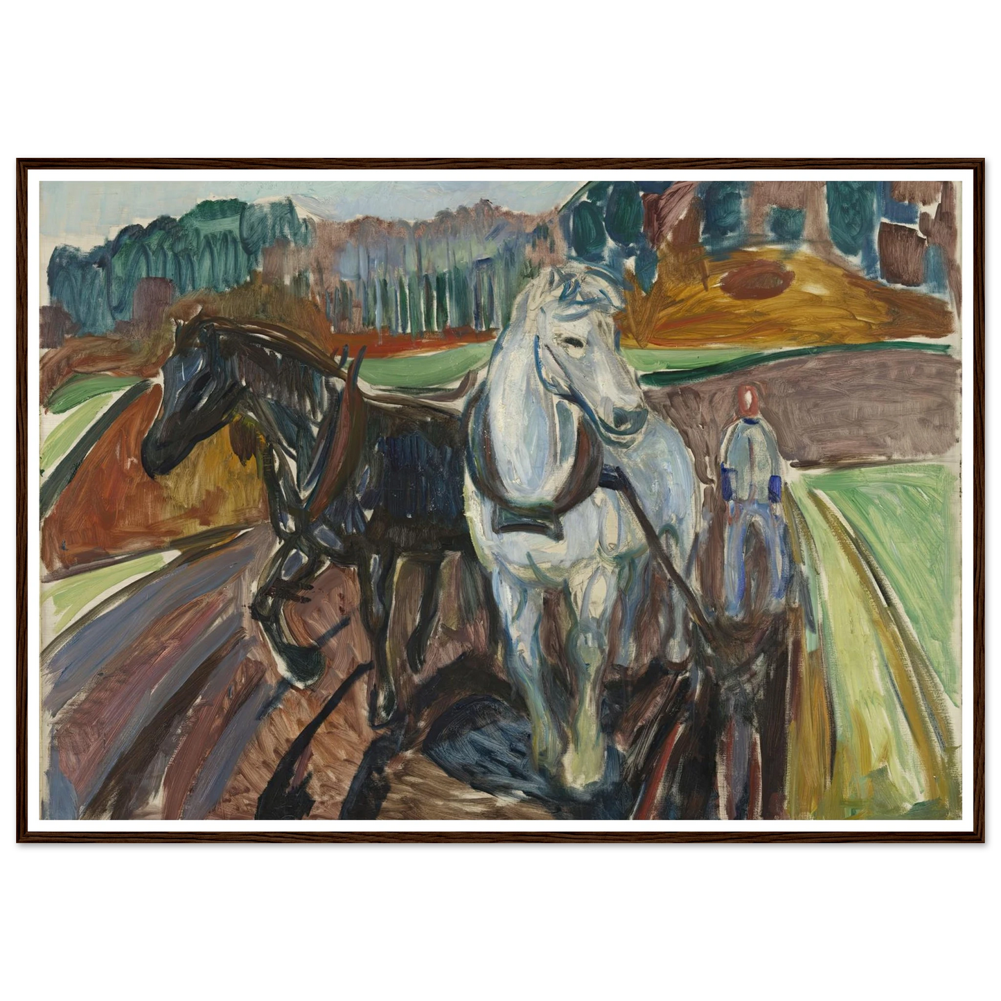 Autumn Ploughing (1919) Art Print | Edvard Munch-Quipham Collections