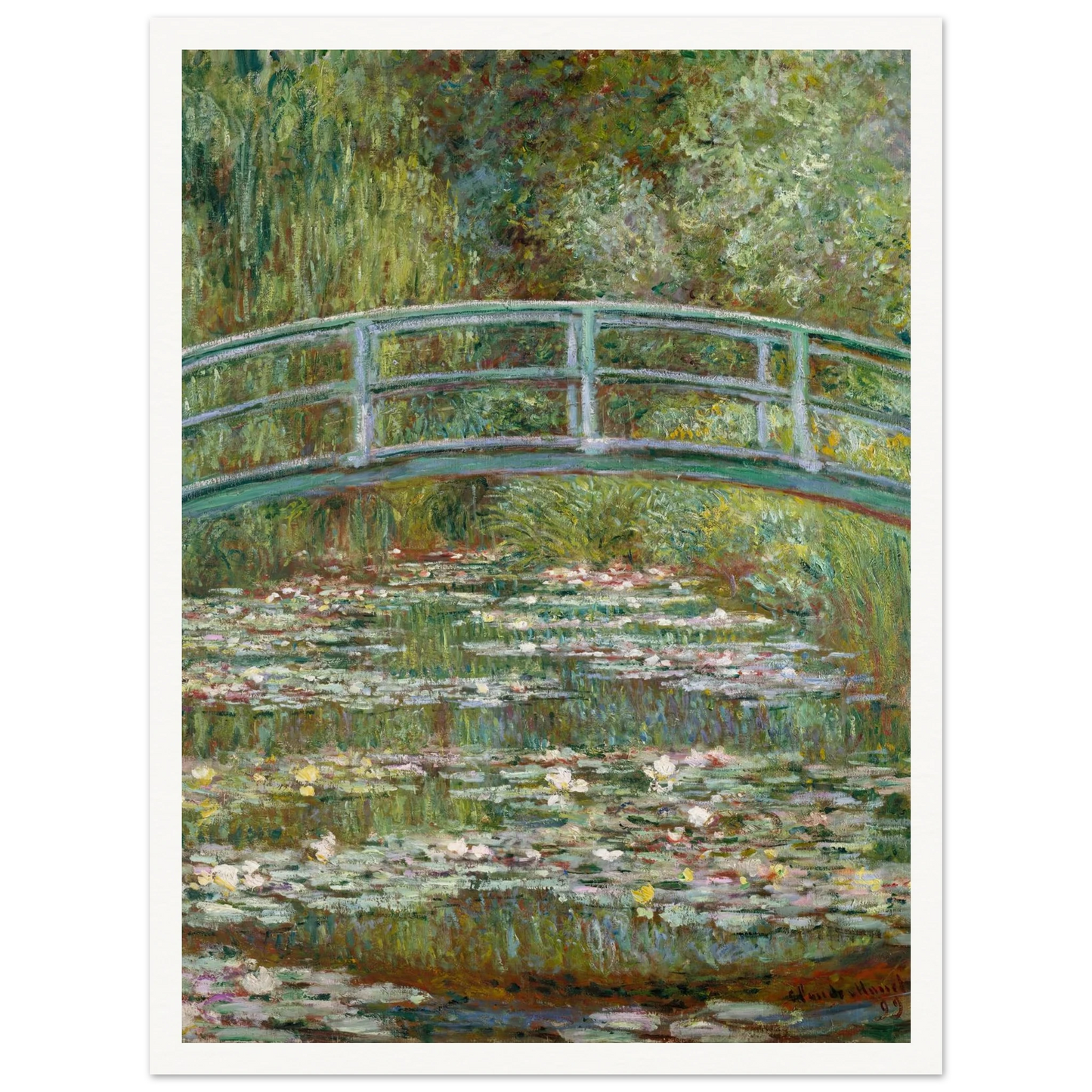 Bridge over a Pond of Water Lilies (1899) Art Print | Claude Monet-Quipham Collections