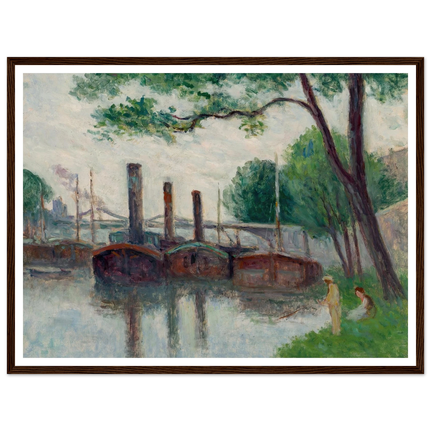 Les bords de la Seine près de la Roche-Guyon (1935) Art Print | Maximilien Luce-Quipham Collections