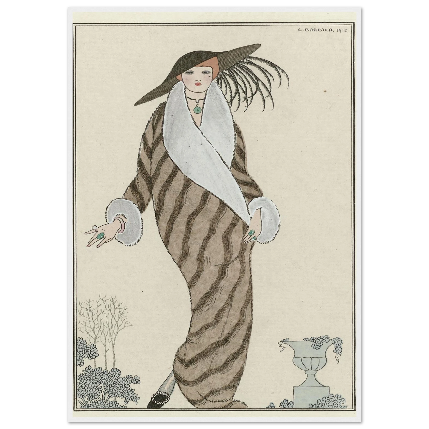 Manteau de Zibelin (1912) Art Print | George Barbier-Quipham Collections