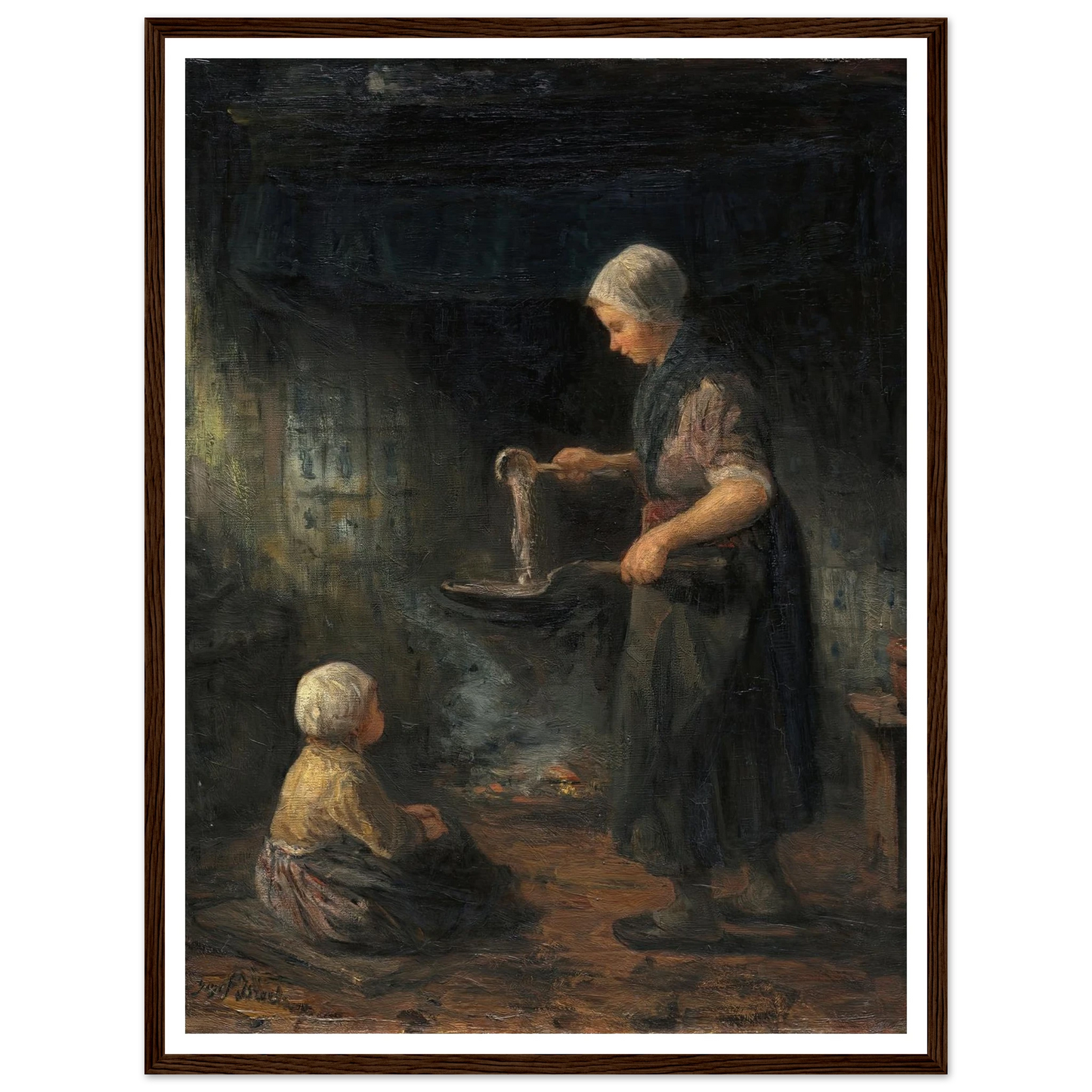 The Pancakes (c. 1875) Art Print | Jozef Israels-Quipham Collections