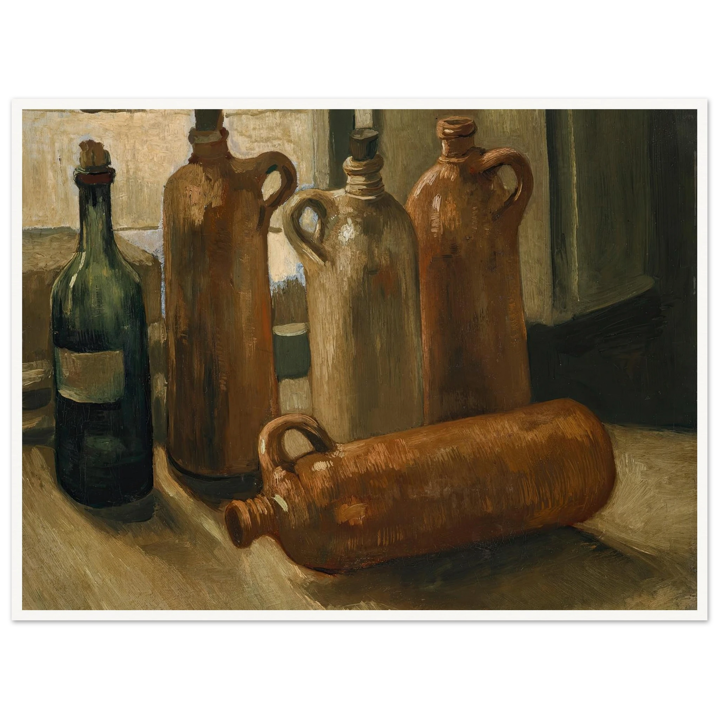 Stillleben mit fünf Flaschen (1884) Art Print | Vincent van Gogh-Quipham Collections