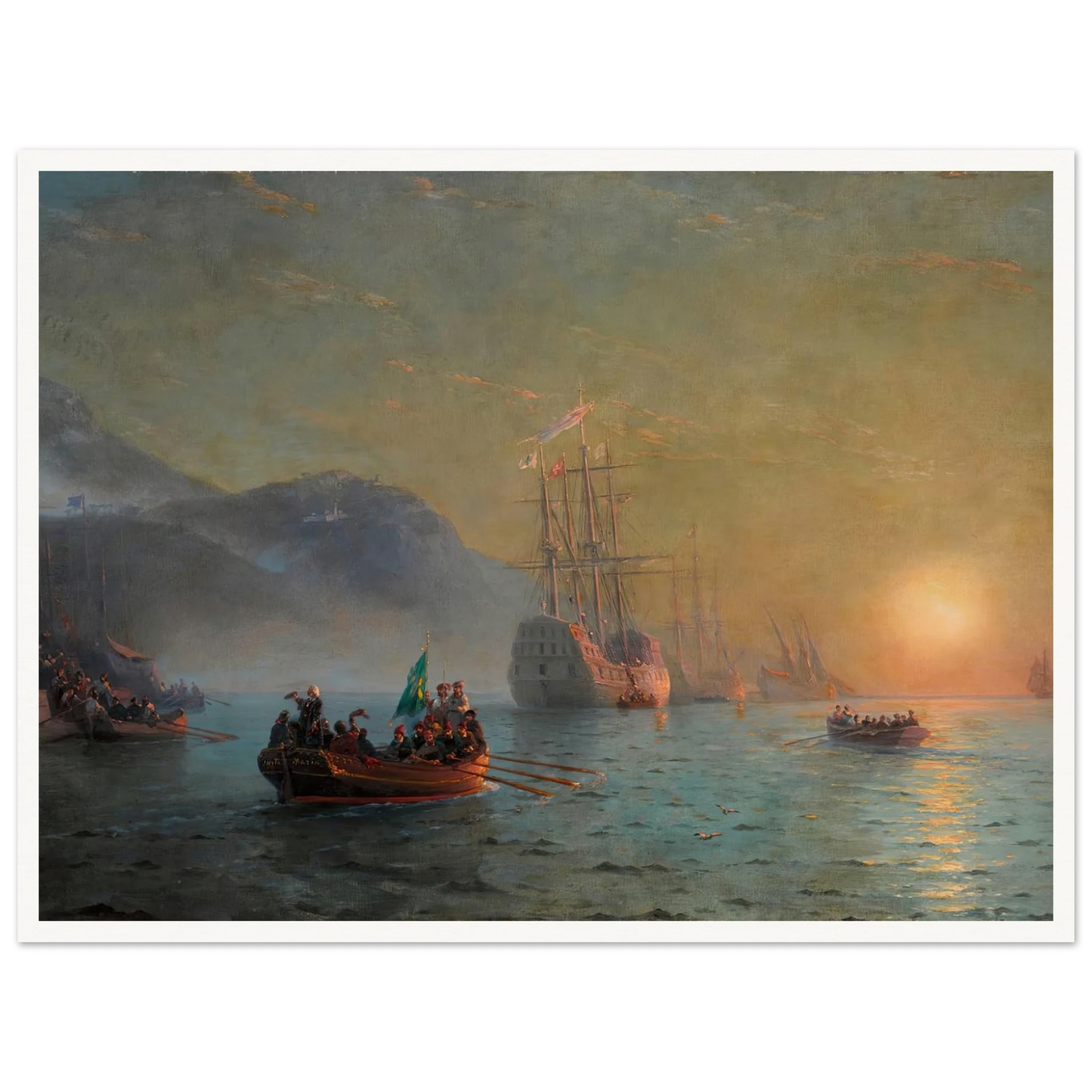 Columbus’ Farewell before Starting on his Voyage from Port Palos in Spain (1892) Art Print | Ivan Konstantinovich Aivazovsky-Quipham Collections