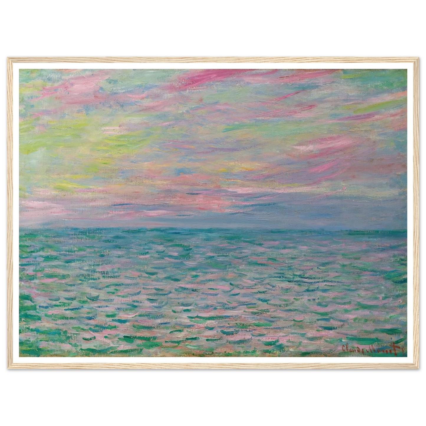 Coucher De Soleil À Pourville, Pleine Mer (1882) Art Print | Claude Monet-Quipham Collections