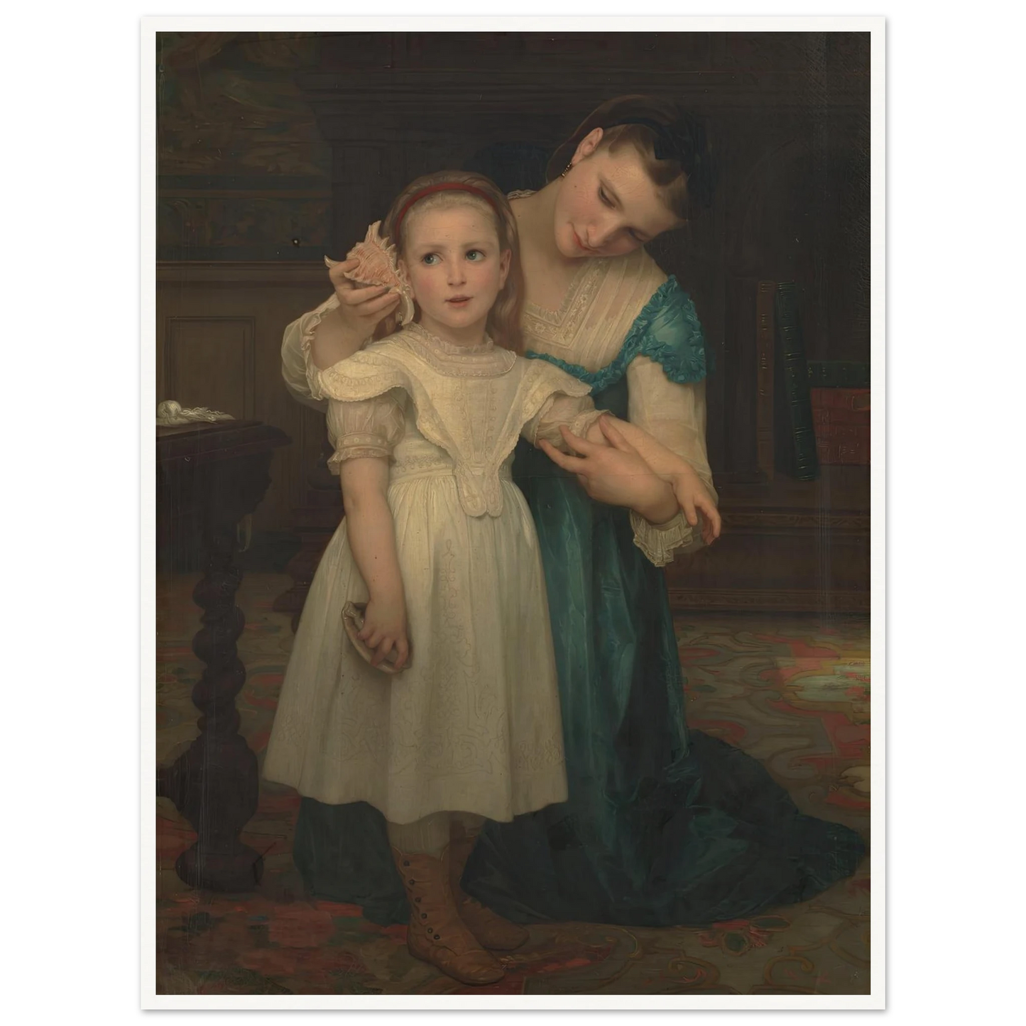 Indoors (1840-1905) Art Print | William Bouguereau-Quipham Collections