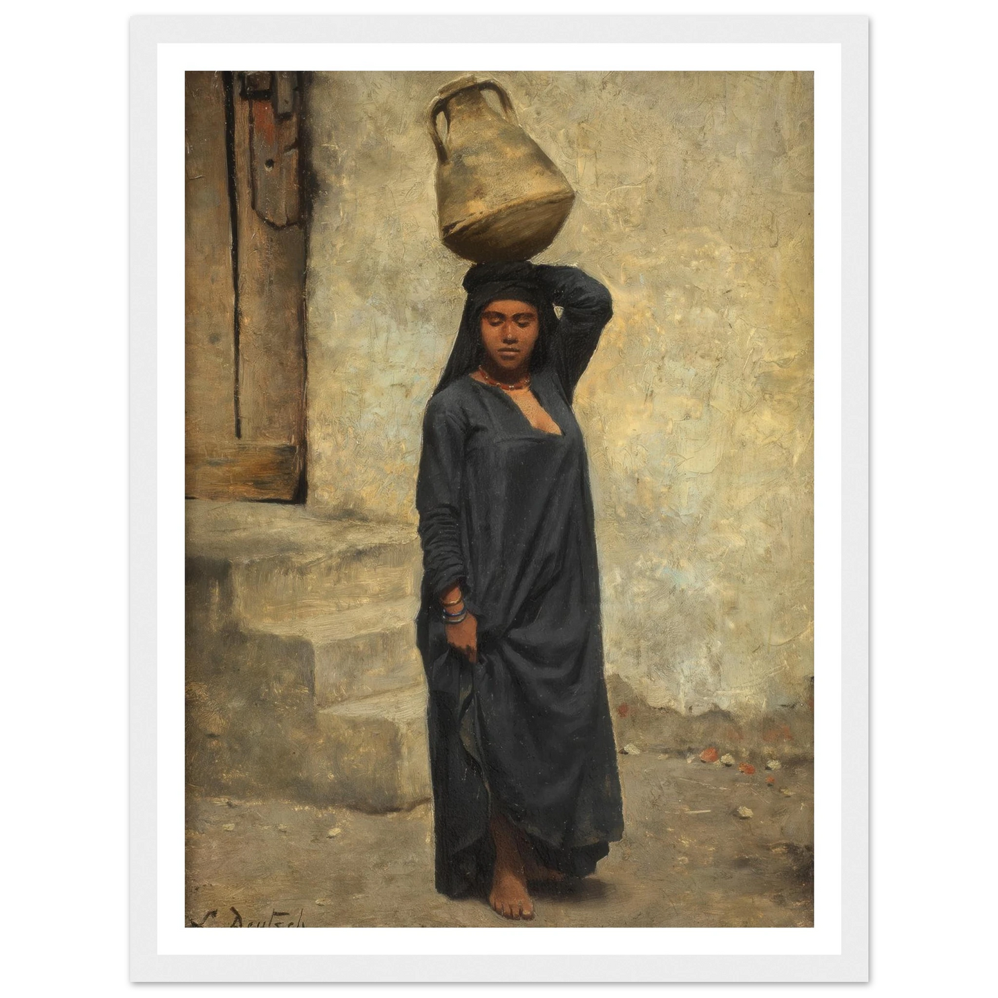 An Egyptian water carrier Art Print | Ludwig Deutsch-Quipham Collections