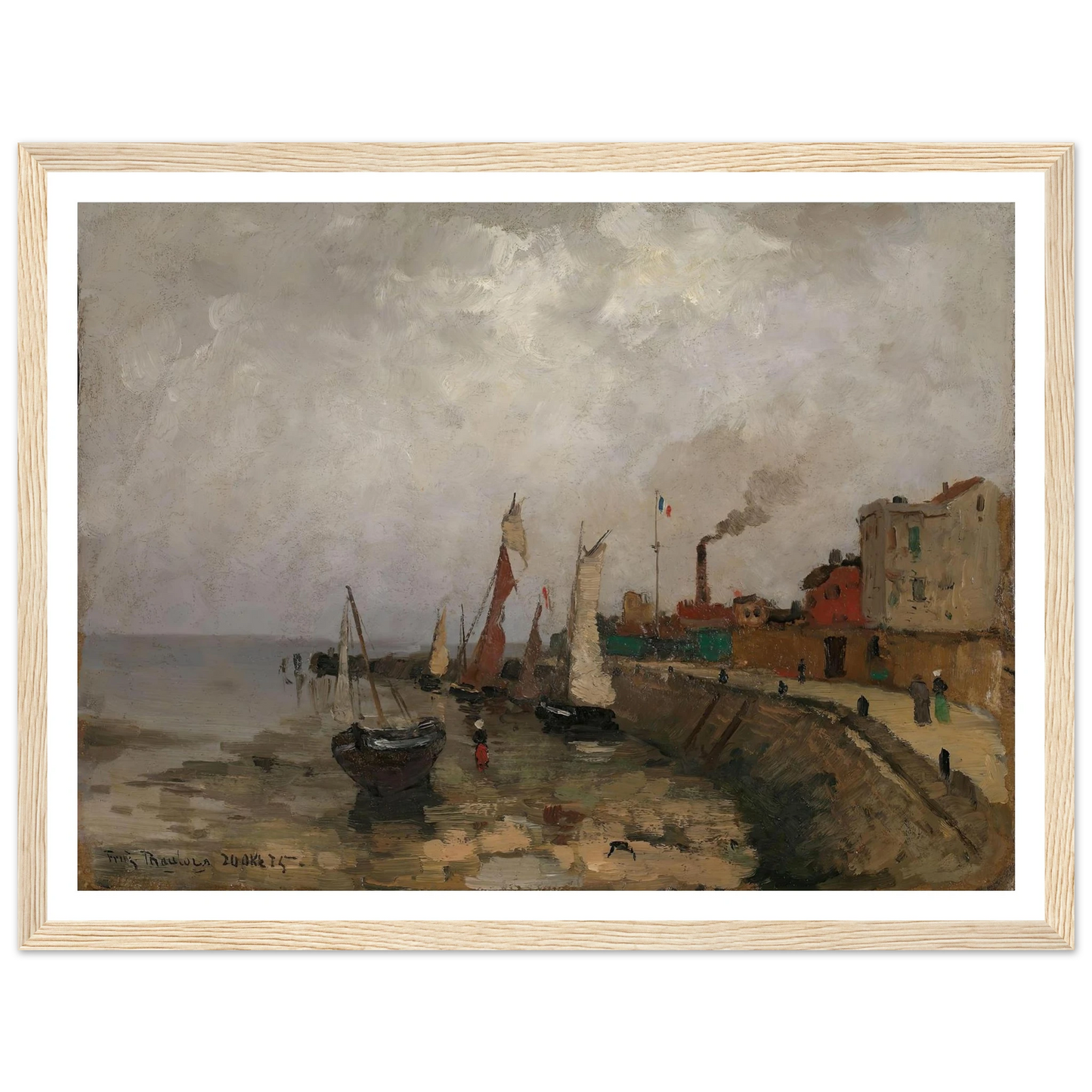 Fransk havn (Le Havre) (1875) Art Print | Frits Thaulow-Quipham Collections