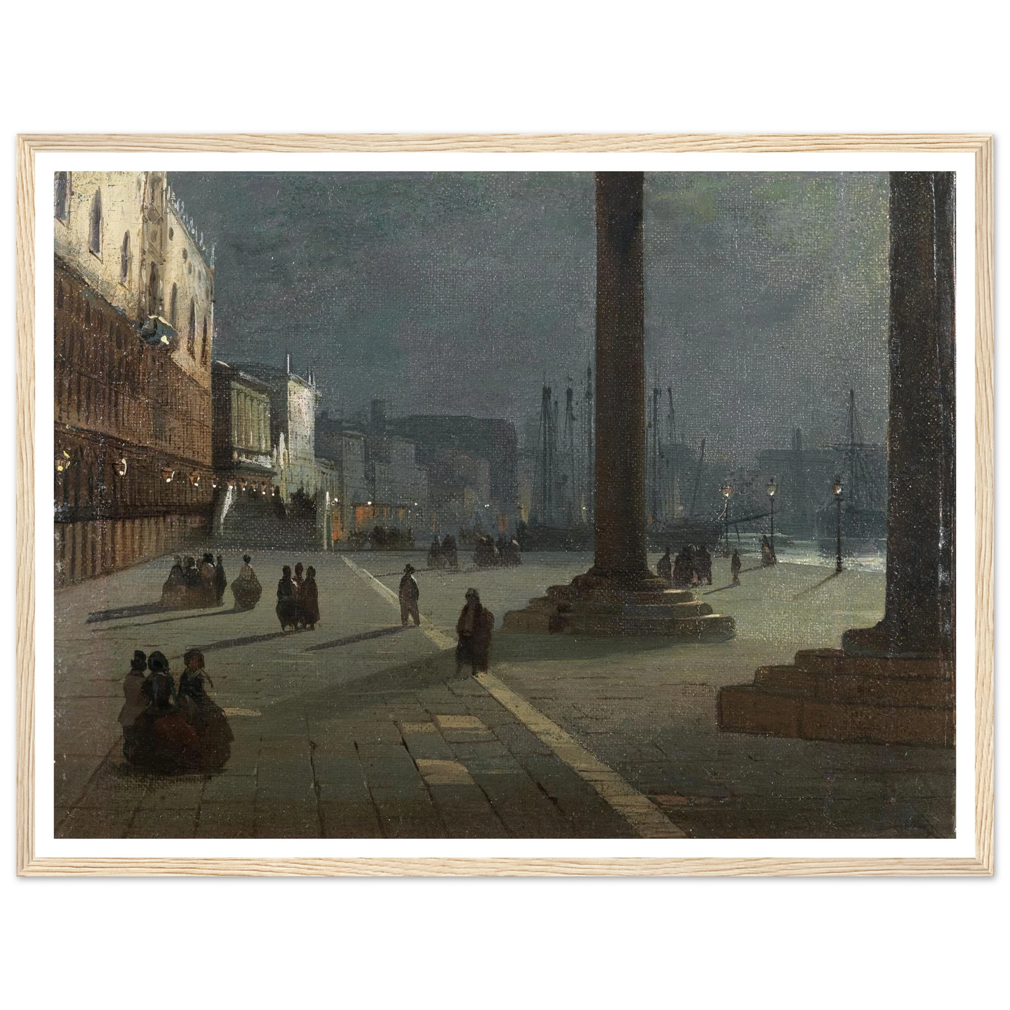 Venezia Molo di San Marco Art Print | Ippolito Caffi-Quipham Collections
