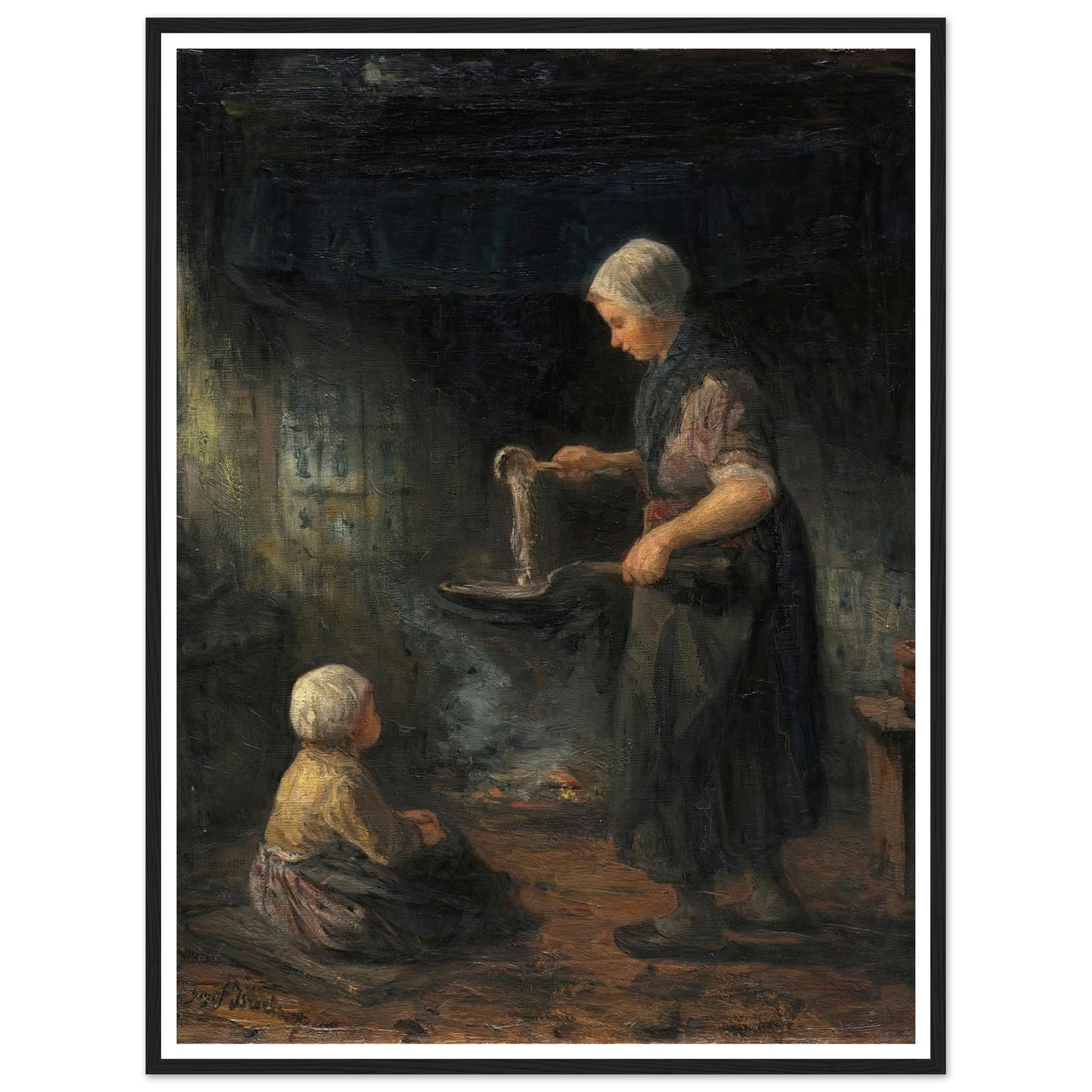 The Pancakes (c. 1875) Art Print | Jozef Israels-Quipham Collections