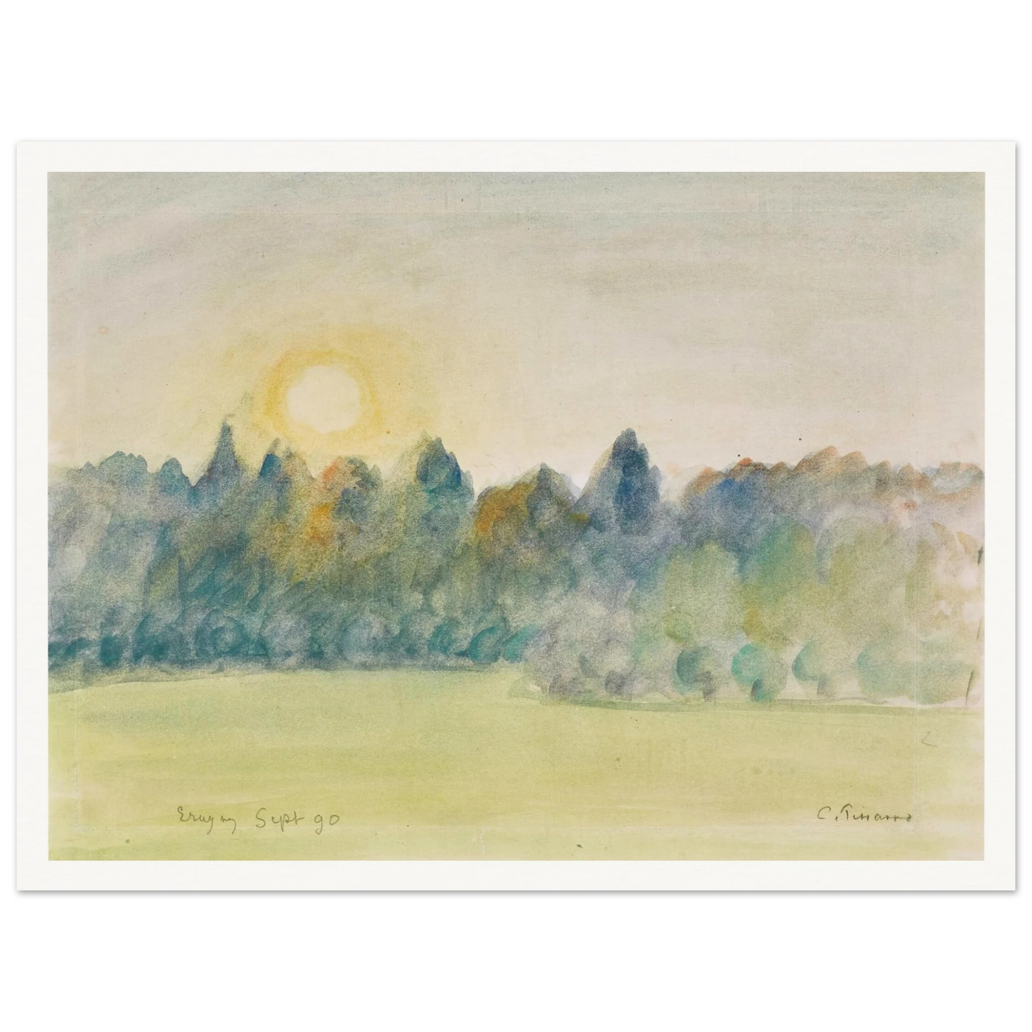 Eragny (1890) Art Print | Camille Pissarro-Quipham Collections