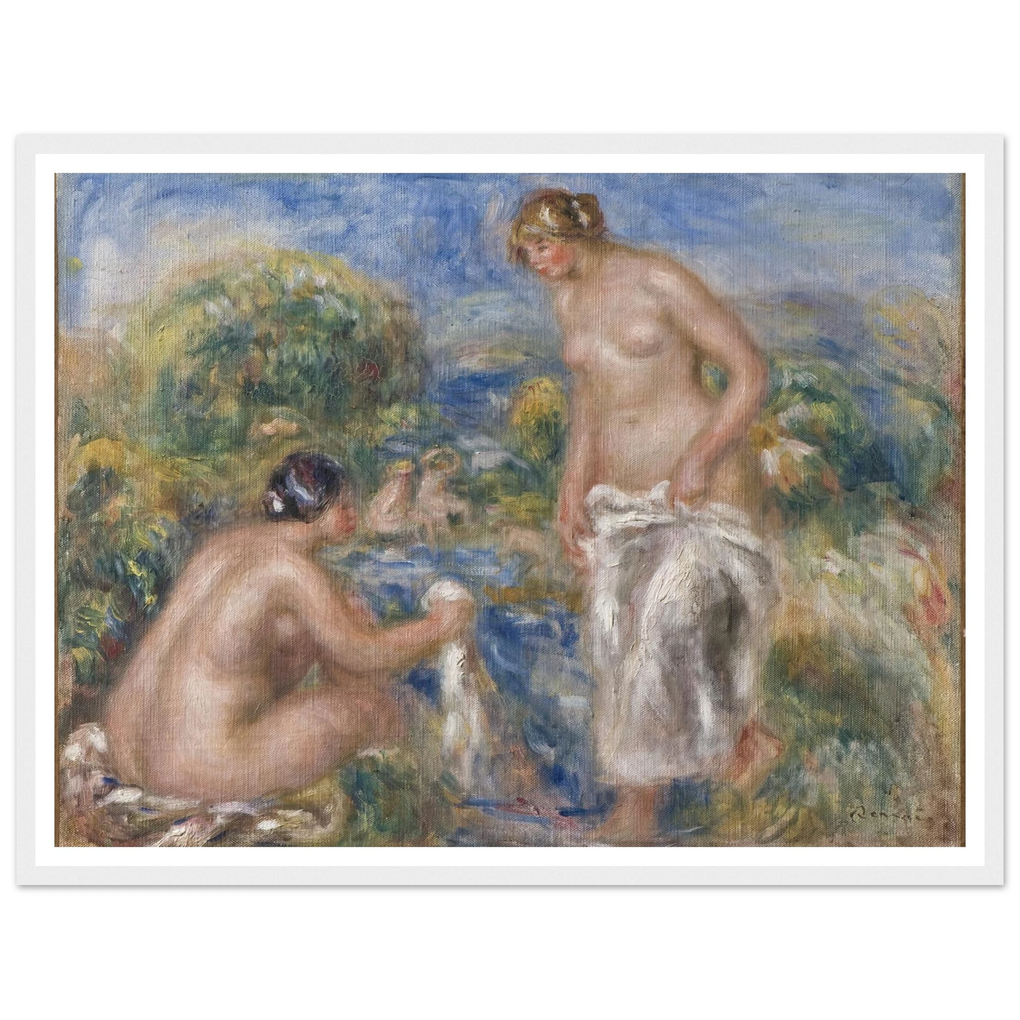 Bathing Women Art Print | Pierre Auguste Renoir-Quipham Collections