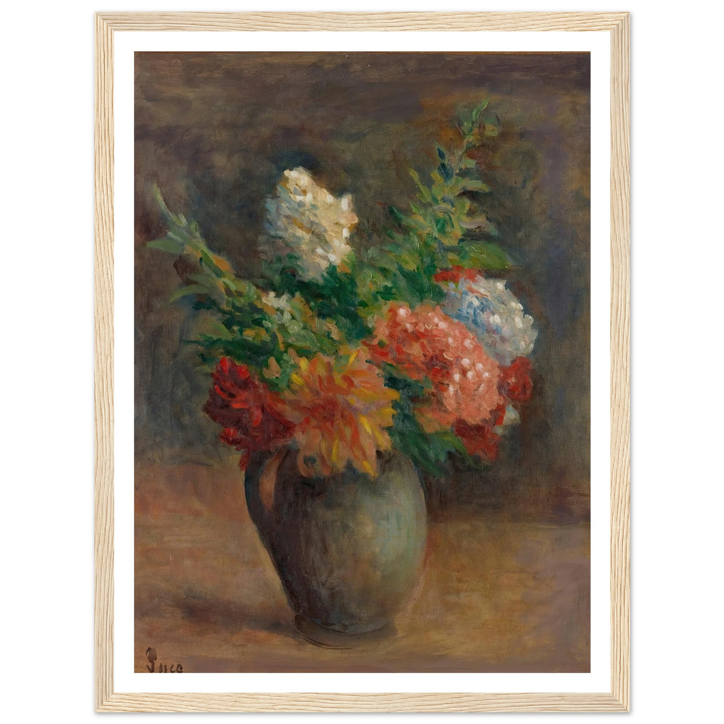 Pivoines, Géraniums Et Lilas Blancs (circa 1925) Art Print | Maximilien Luce-Quipham Collections