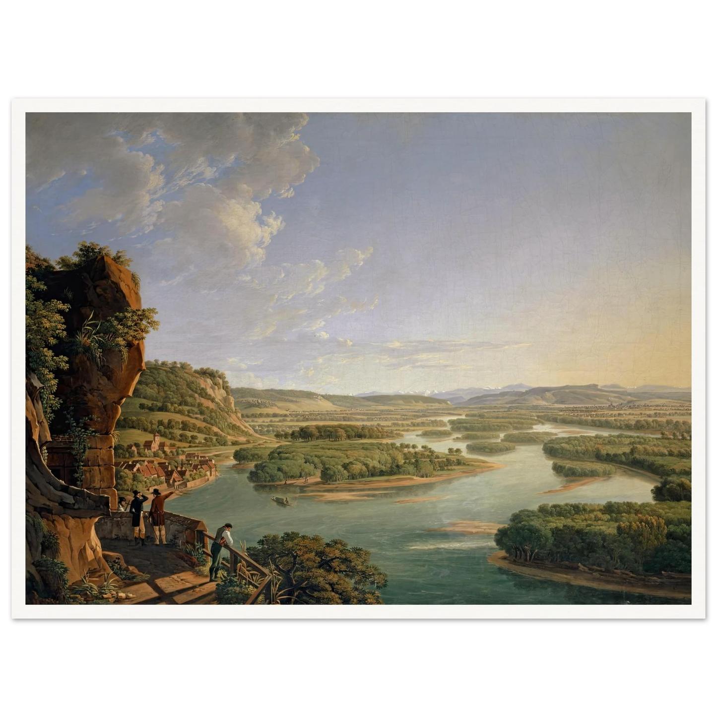 View from the Isteinerklotz up the Rhine toward Basel (1819) Art Print | Peter Birmann-Quipham Collections