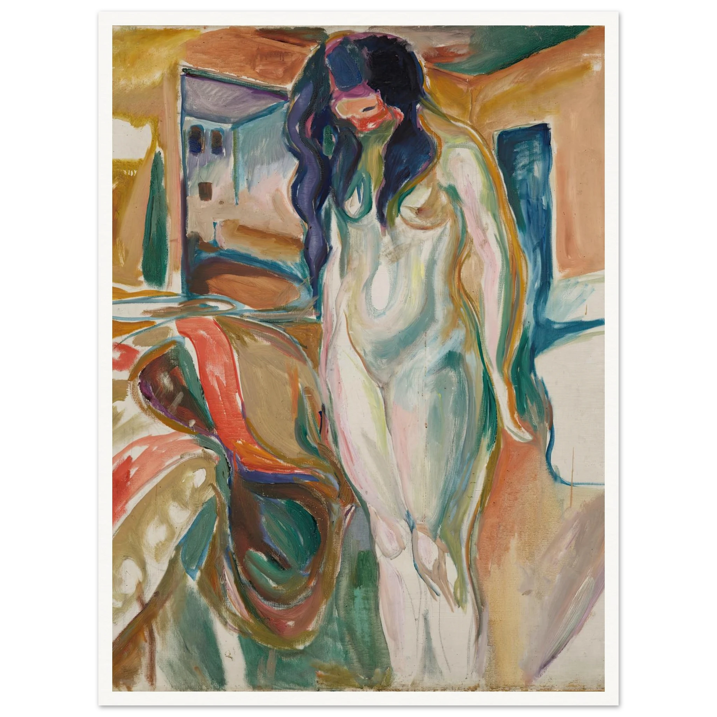 Model by the Wicker Chair (1919–21) Art Print | Edvard Munch-Quipham Collections