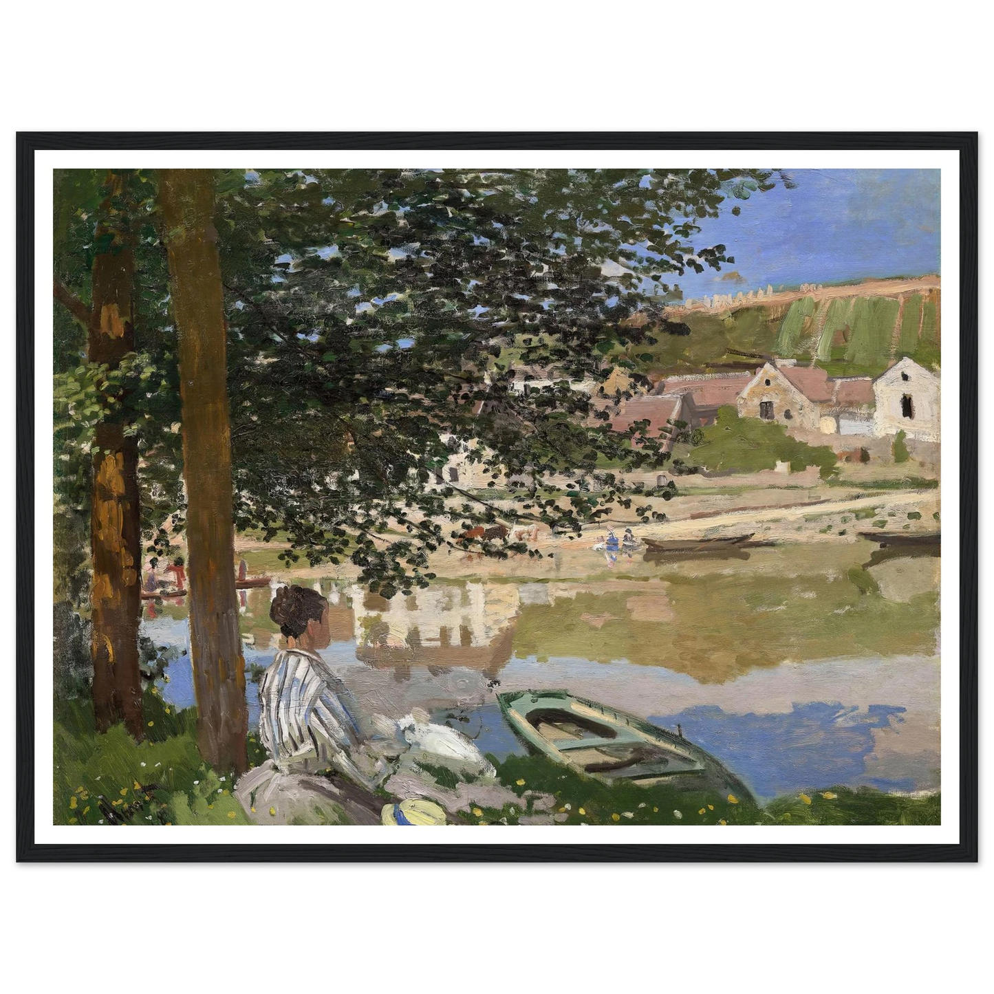 On the Bank of the Seine, Bennecourt (1868) Art Print | Claude Monet-Quipham Collections