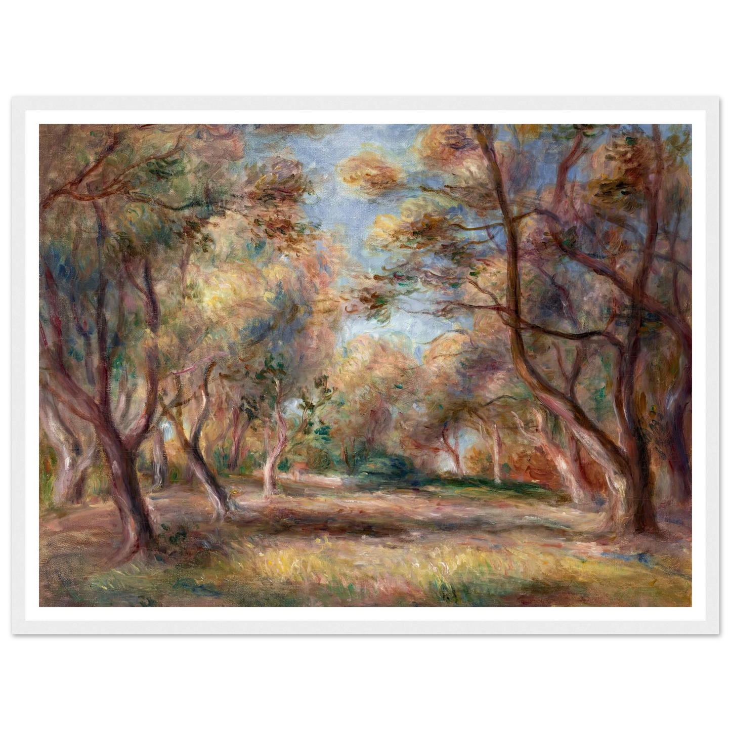 Les oliviers à Cagnes Art Print | Pierre Auguste Renoir-Quipham Collections