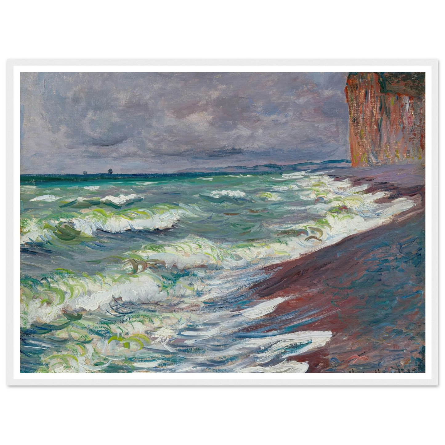 Mer agitée à Pourville (1882) Art Print | Claude Monet-Quipham Collections