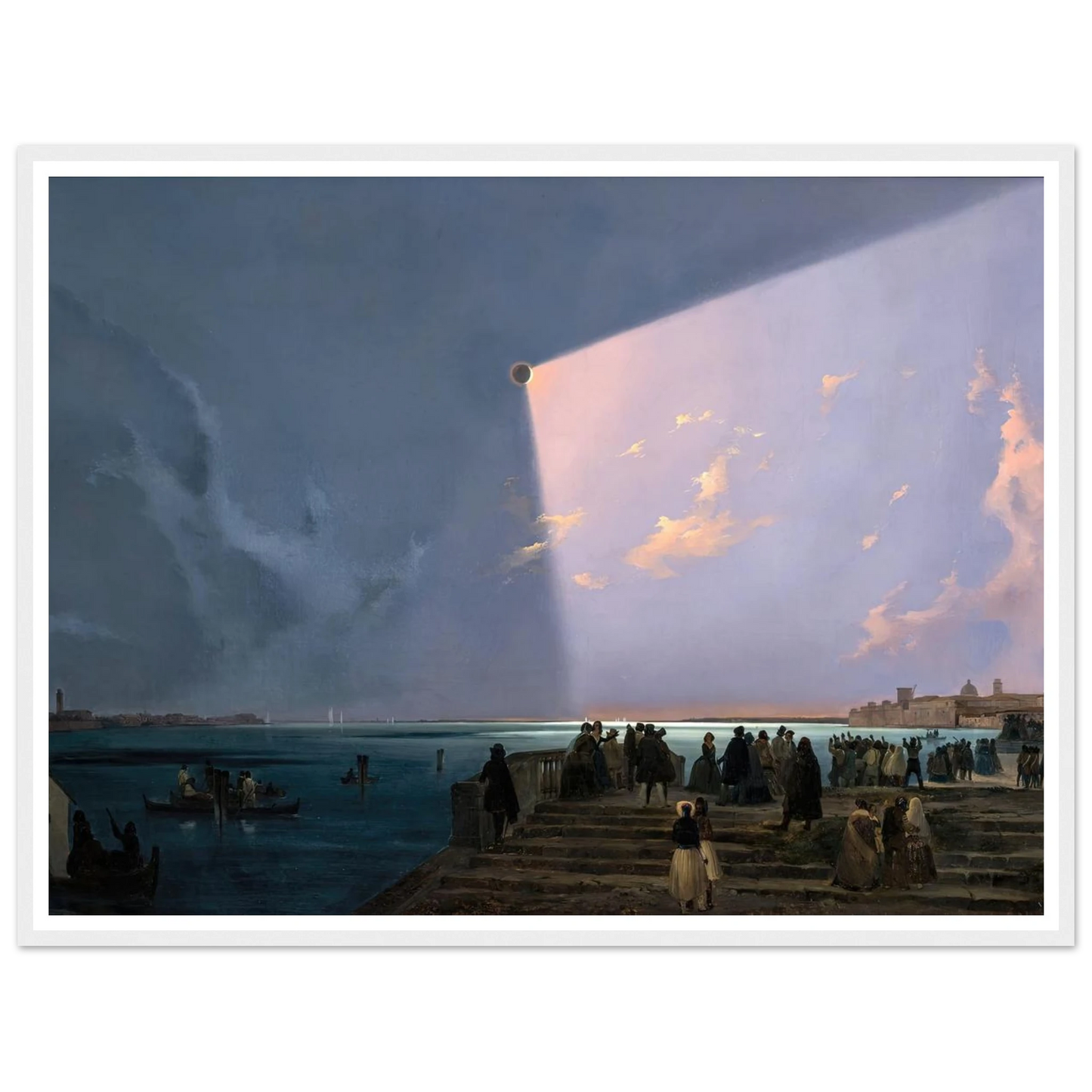 The Eclipse of the Sun in Venice, July 6, 1842 (1800s) Art Print | Ippolito Caffi-Quipham Collections