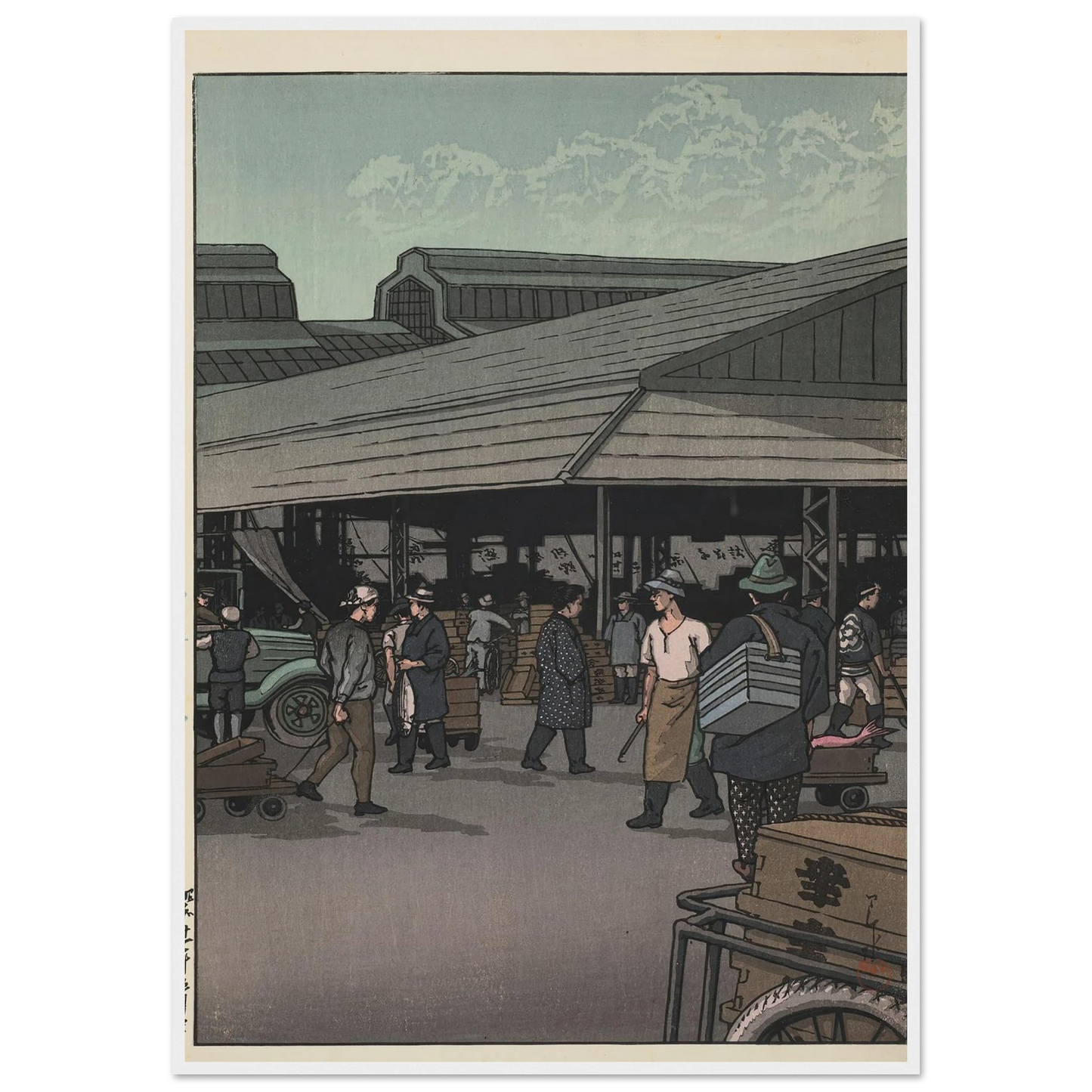 Chuo shijo (The Central Market) (1936) Art Print | Kawase Hasui-Quipham Collections